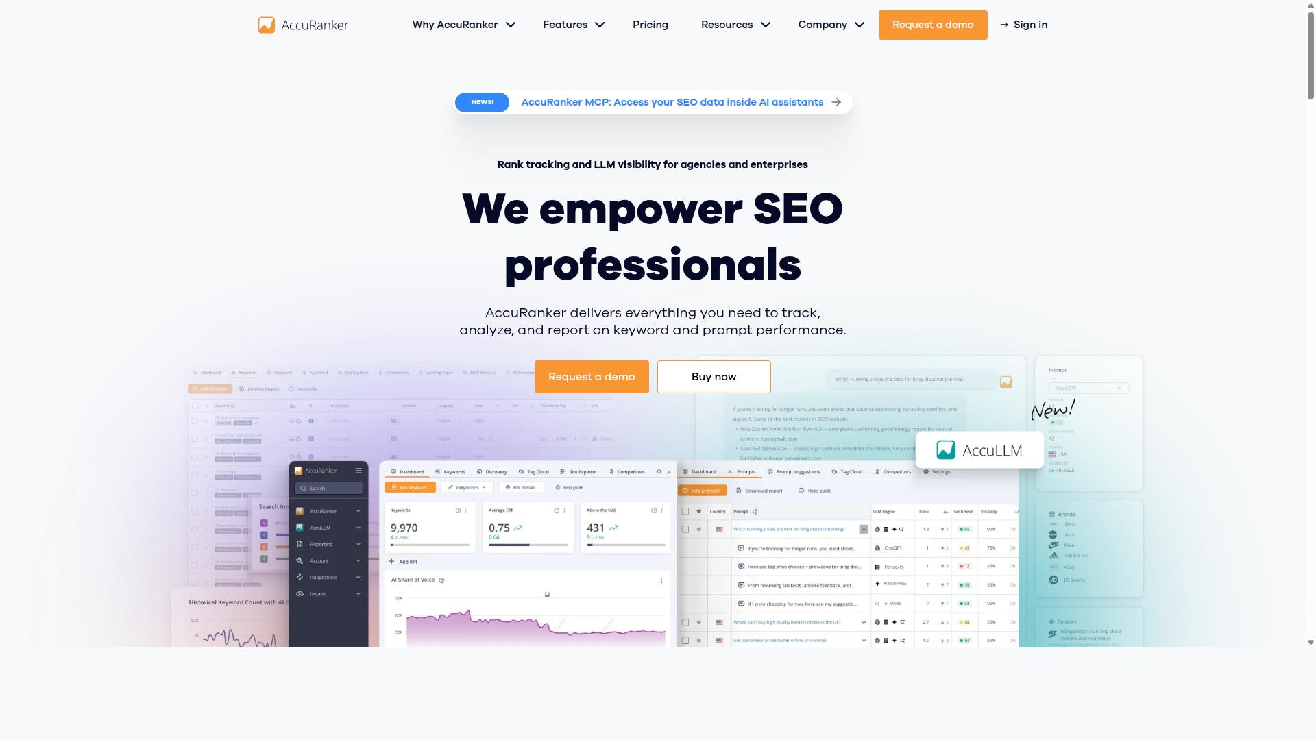 AccuRanker website
