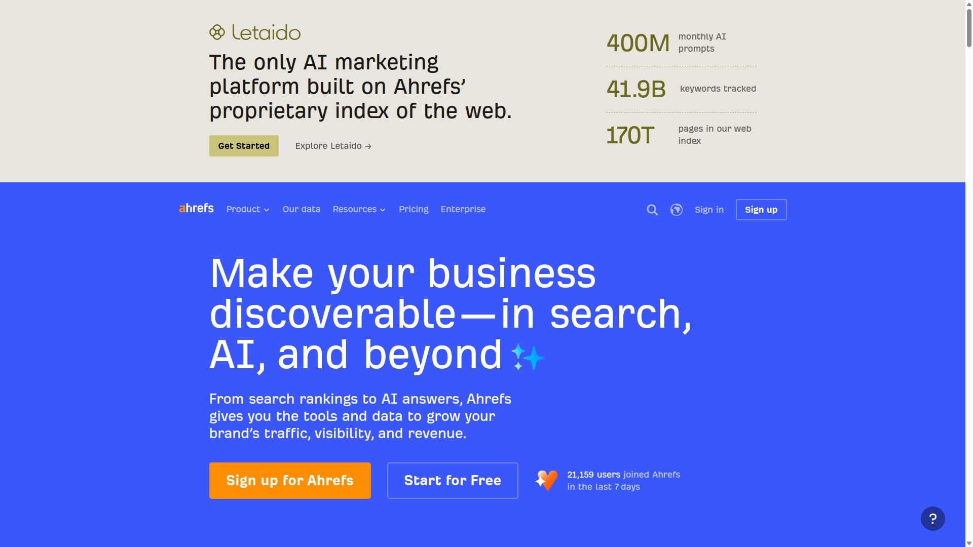 Ahrefs Rewording Tool website