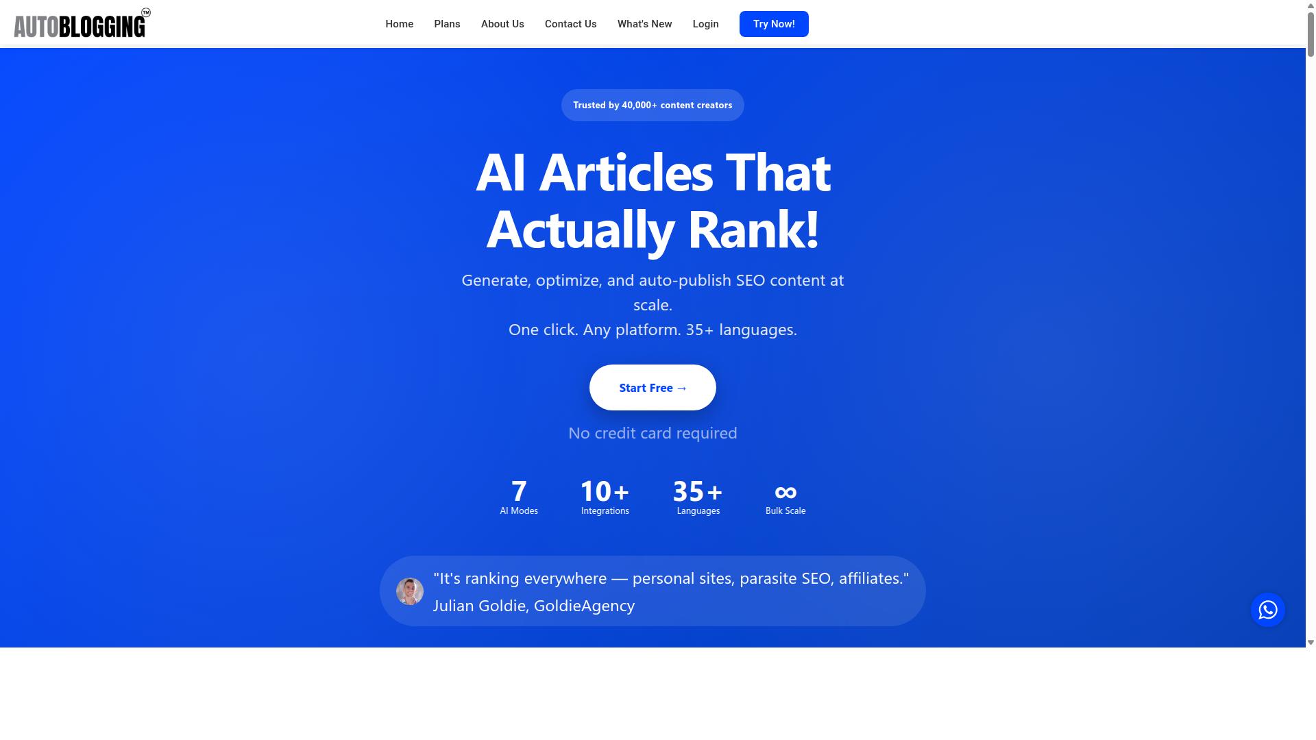 Autoblogging.ai website