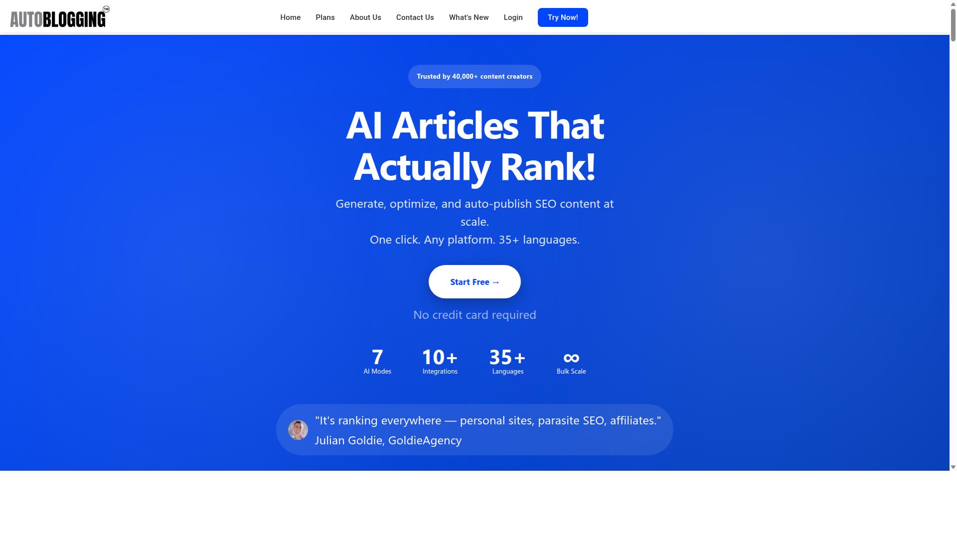 Autoblogging.ai website