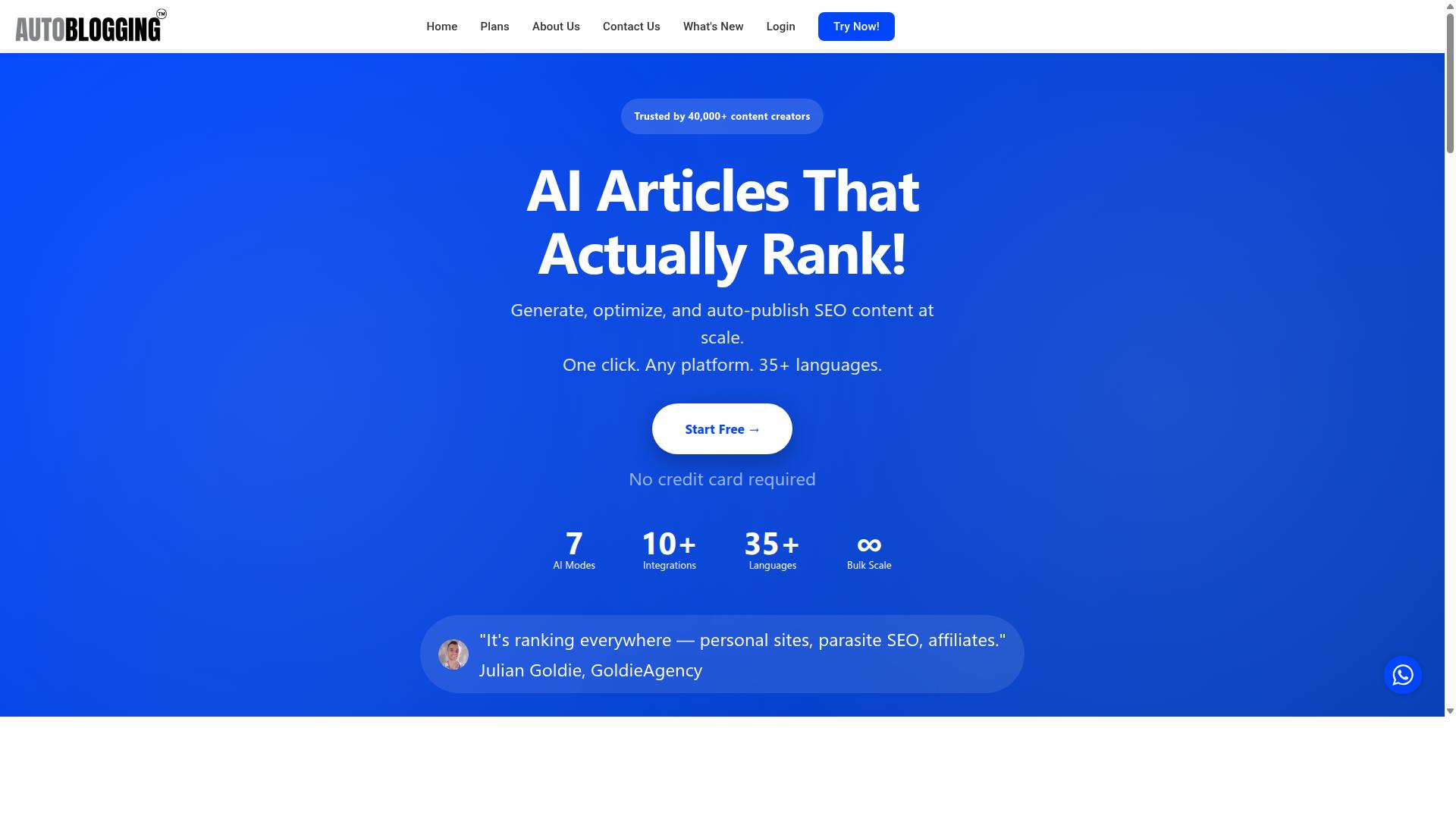 Autoblogging.ai website