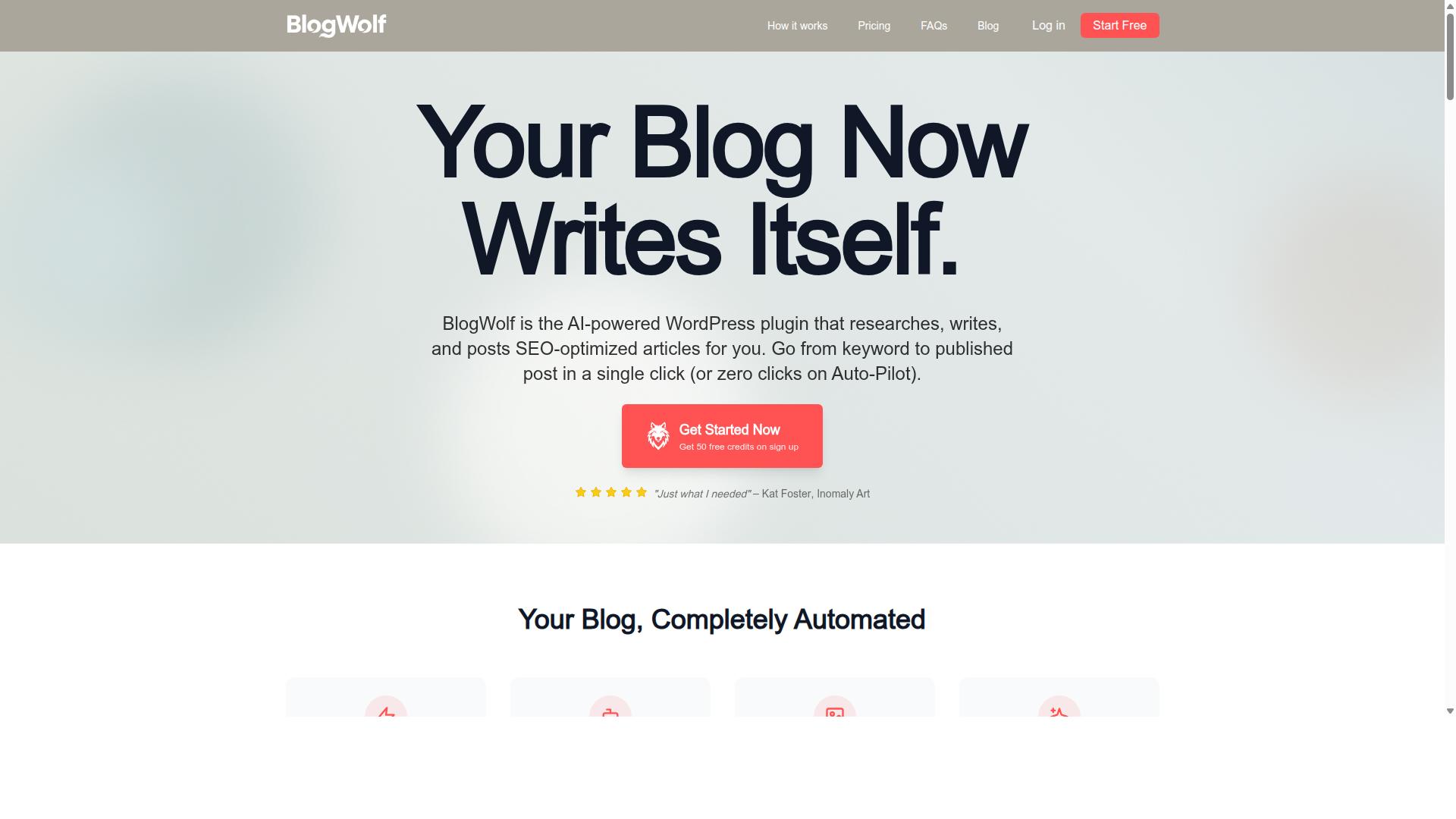 BlogWolf website