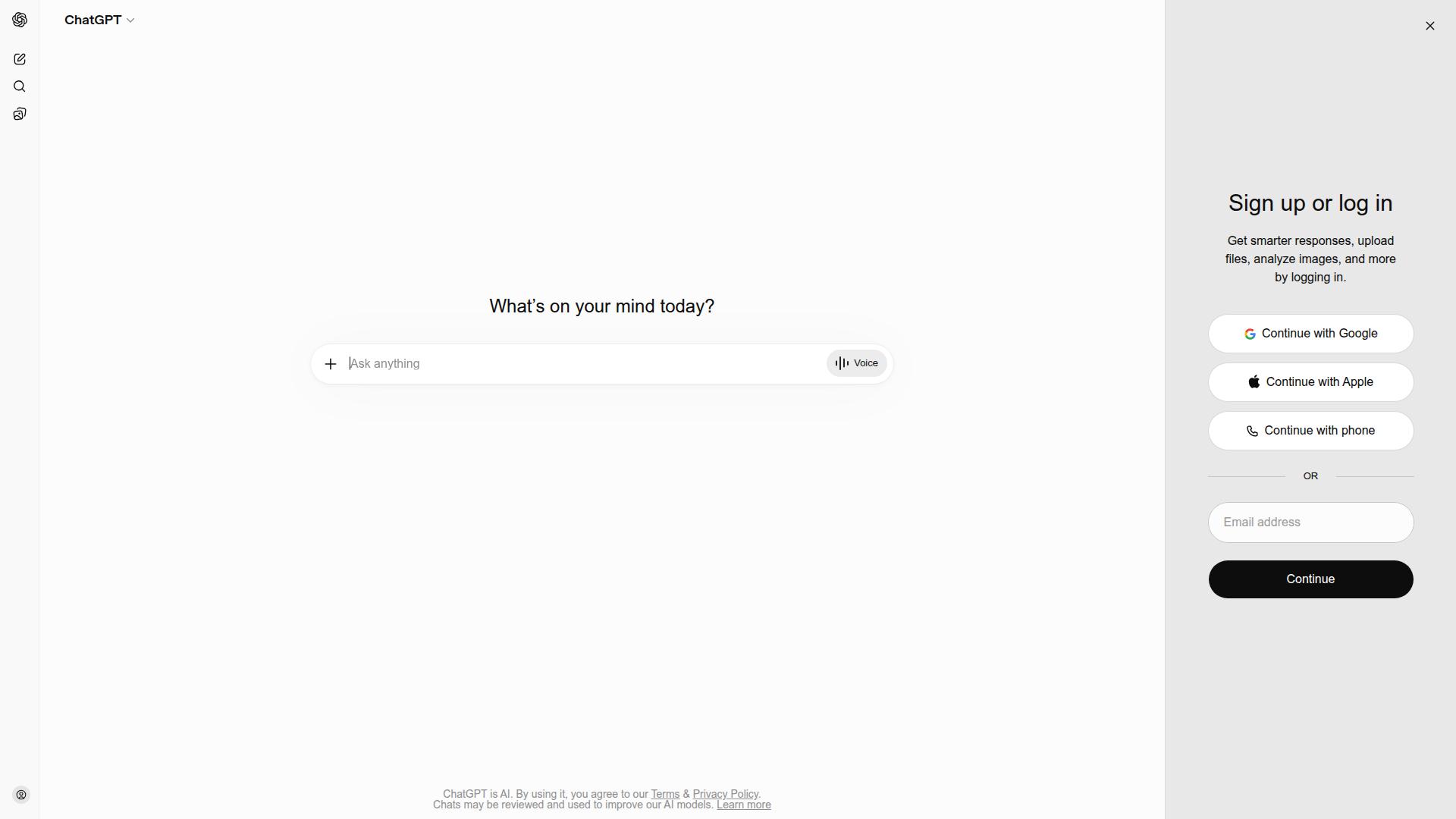 ChatGPT website