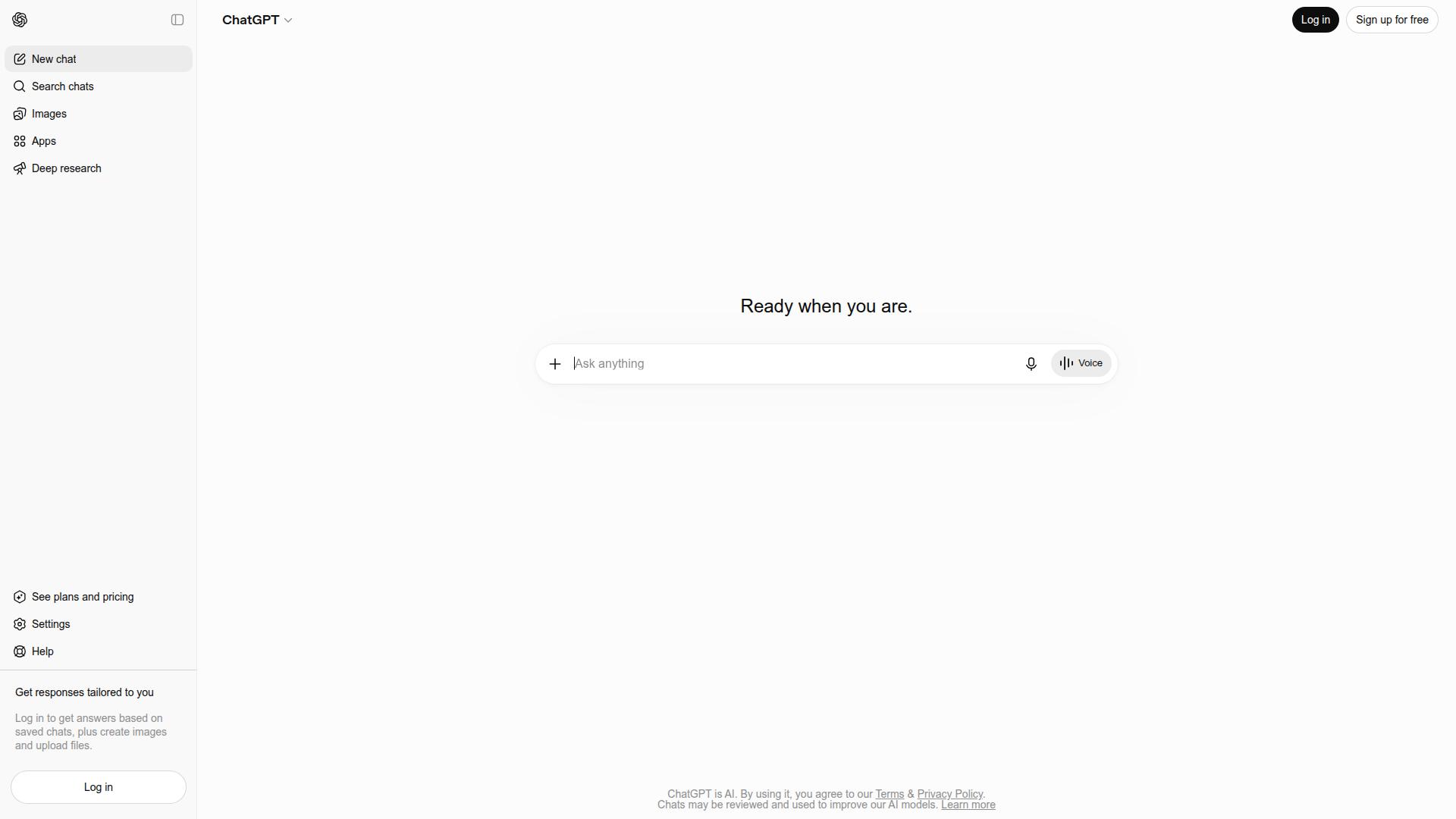 ChatGPT website