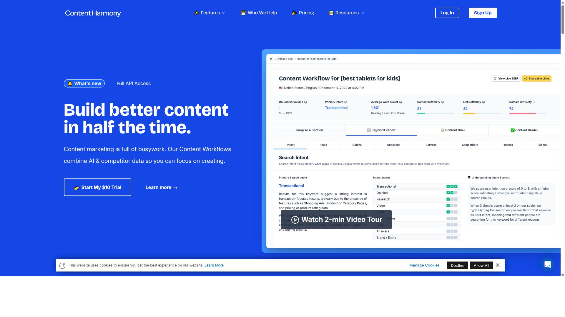 Content Harmony website
