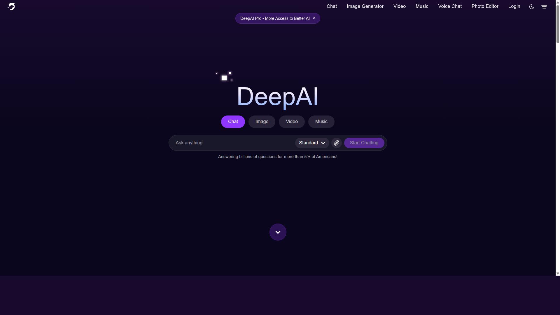 DeepAI website