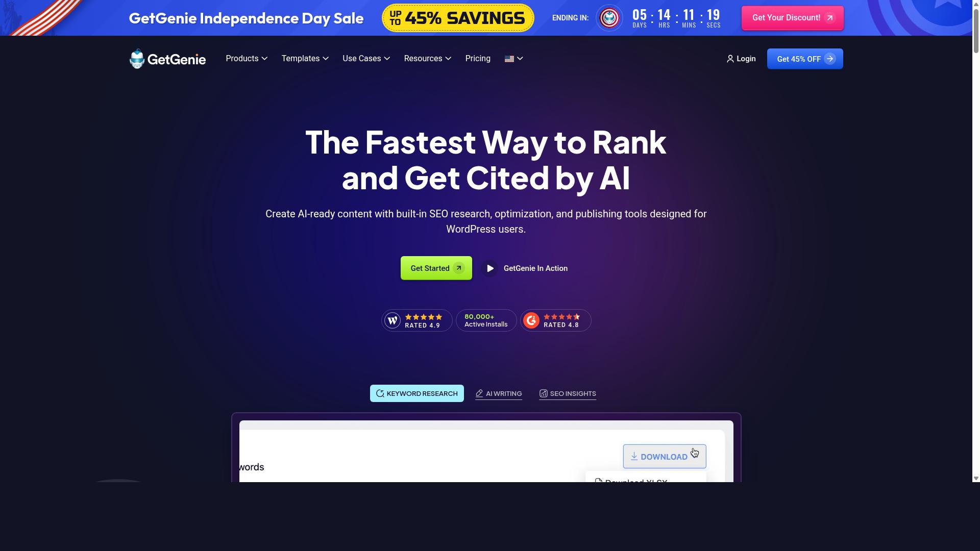 GetGenie website