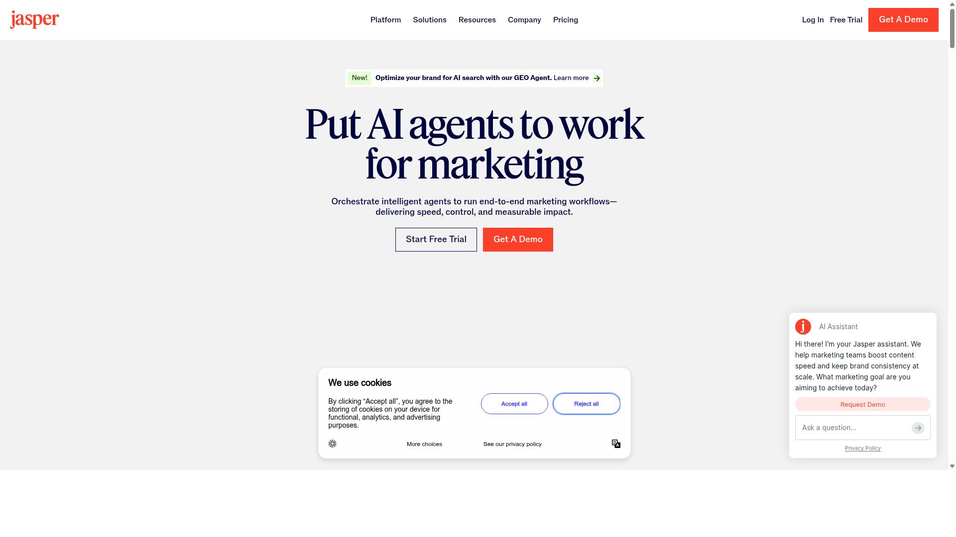 Jasper.ai website