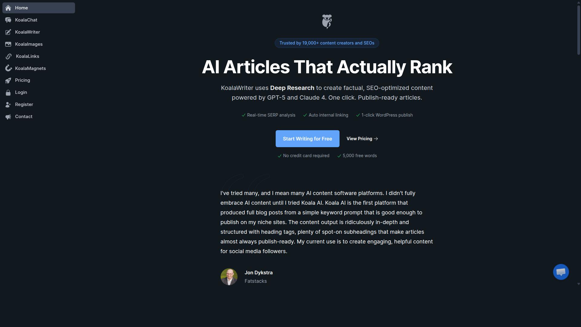 Journalist AI website