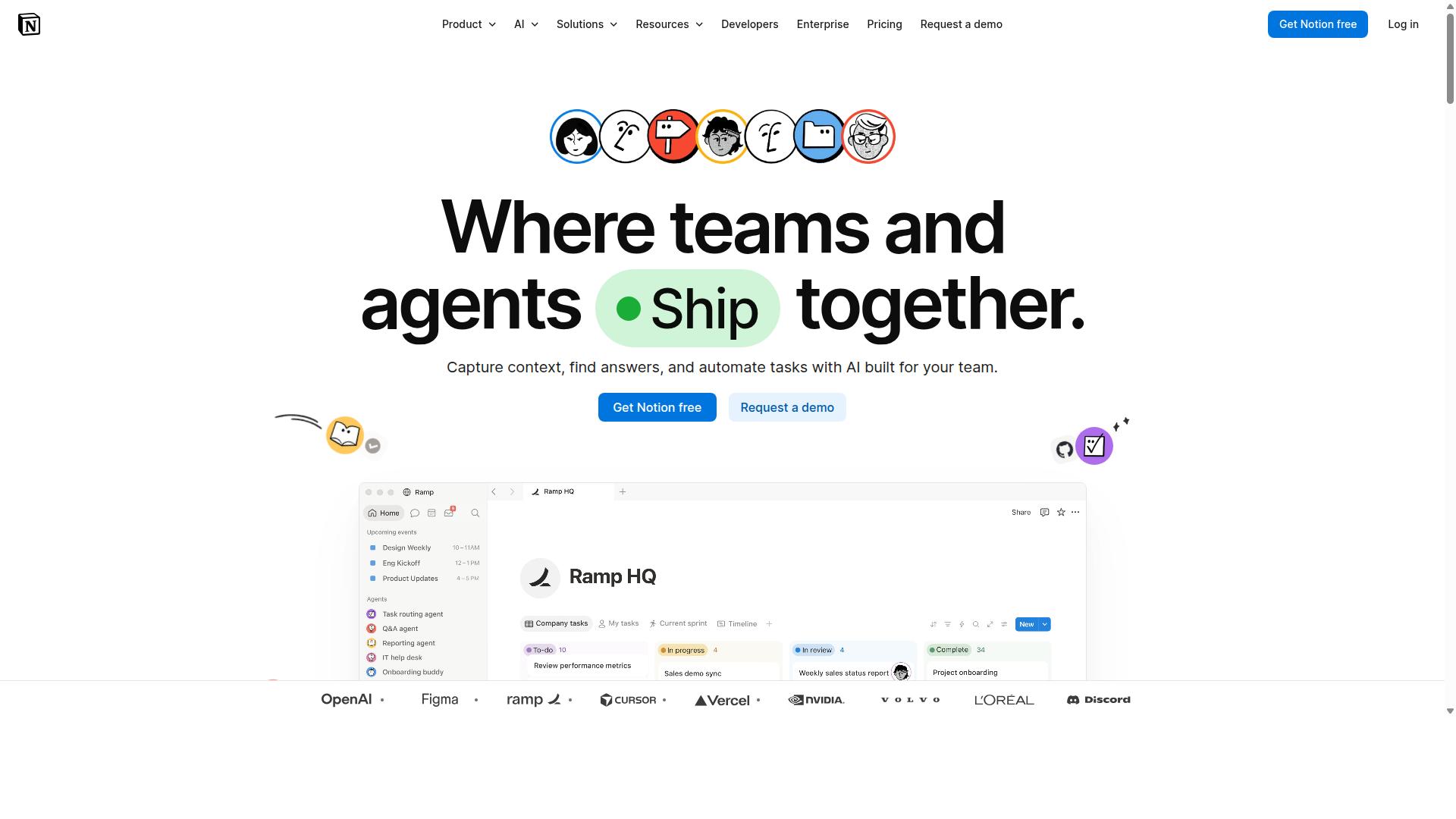 Notion website