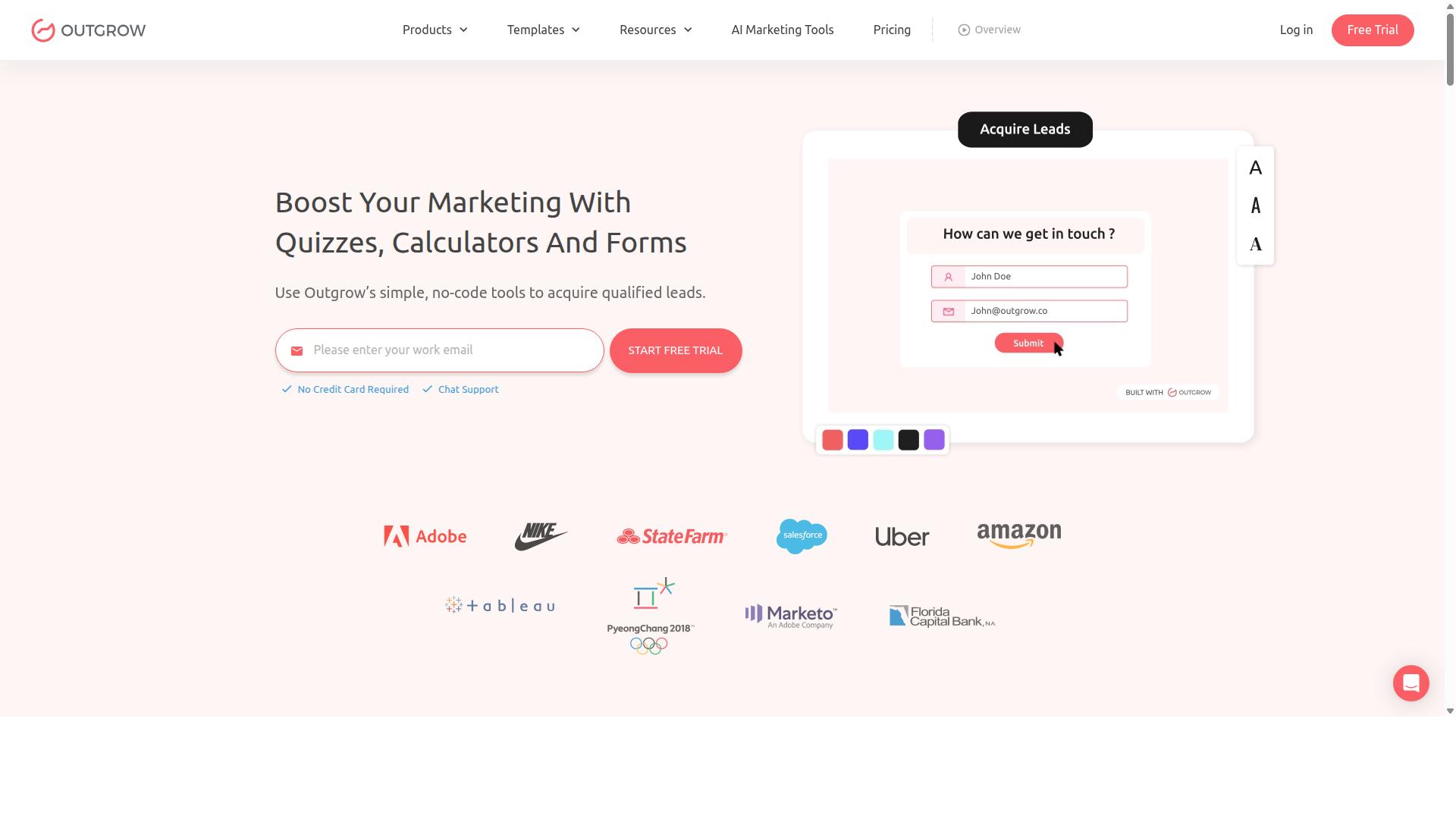 Outgrow website