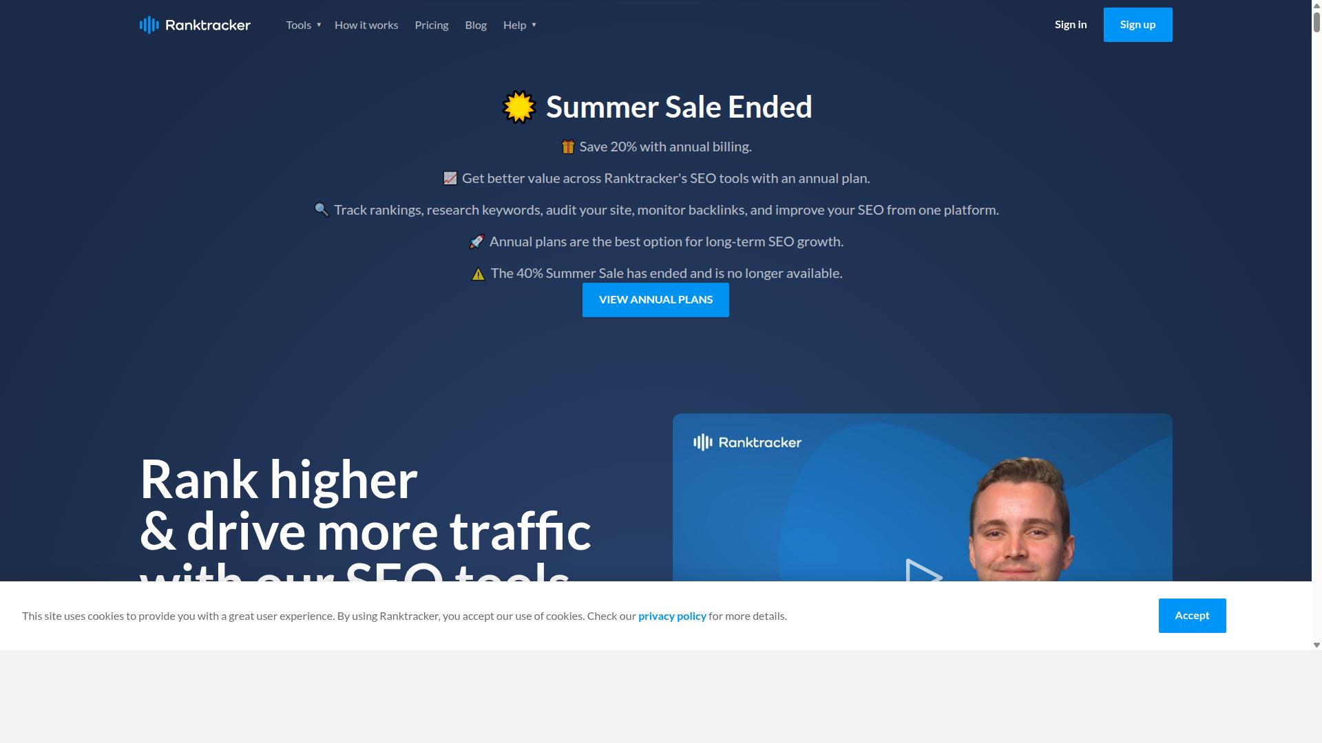 Ranktracker website