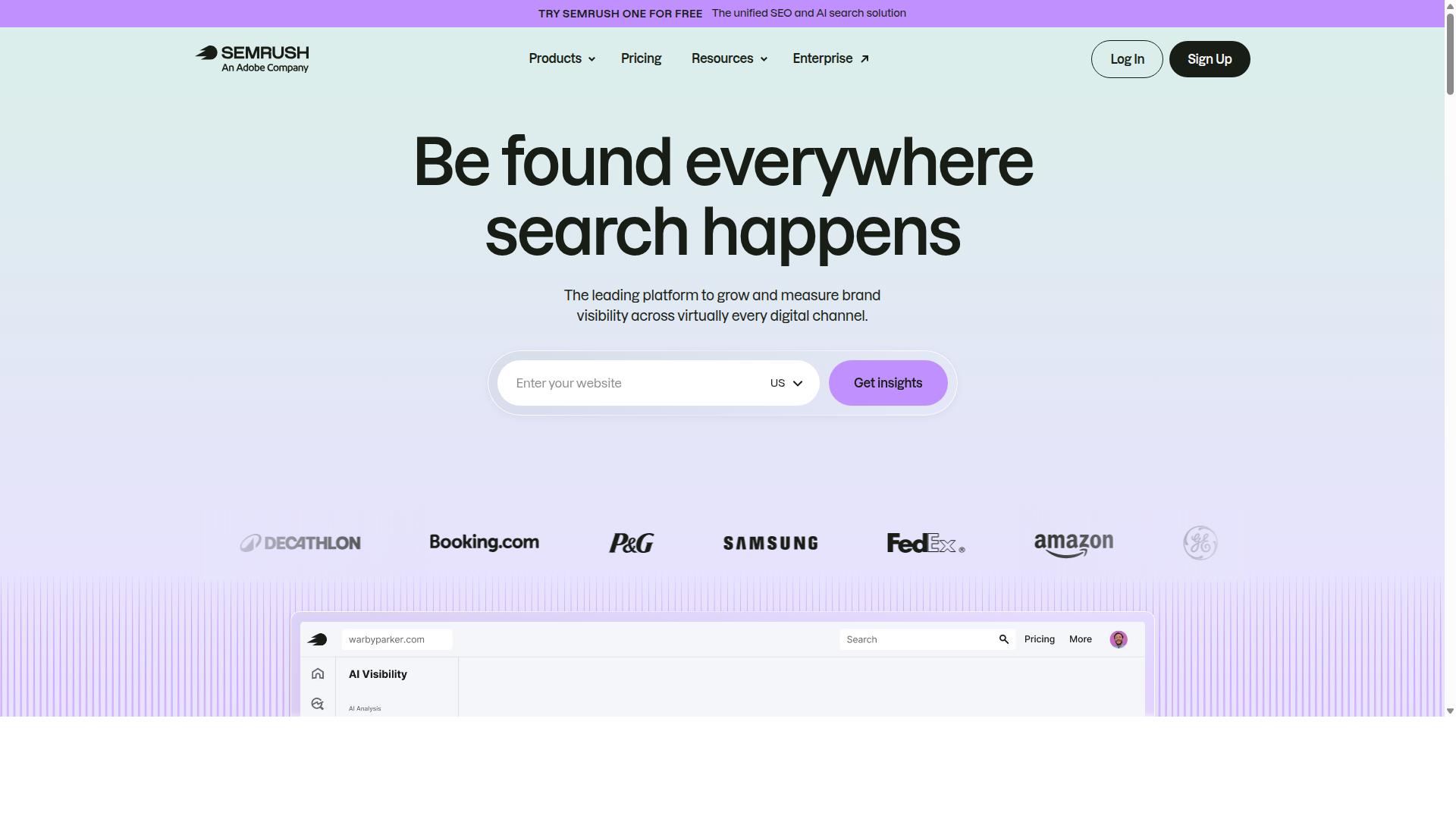 Semrush website