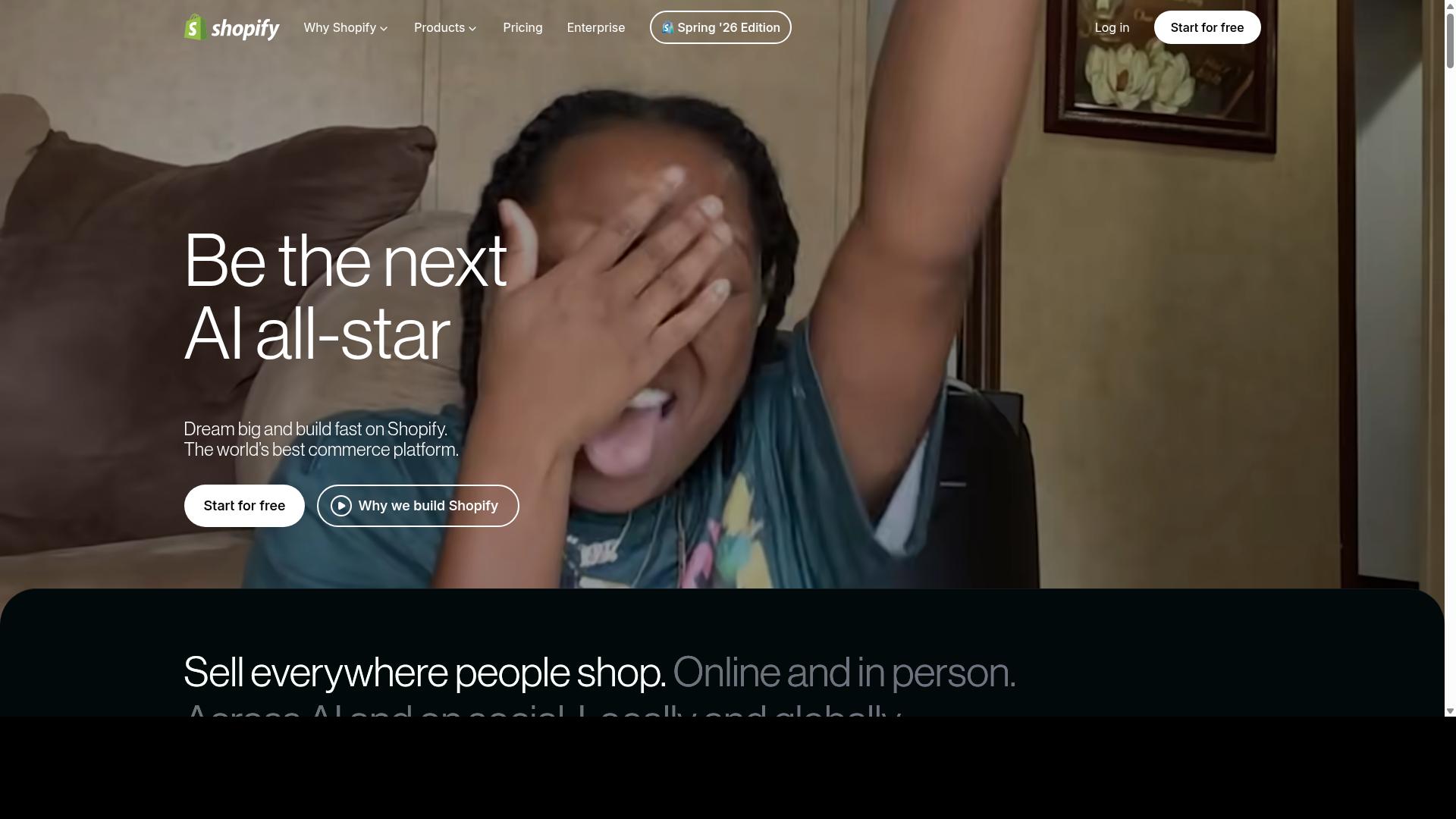 Shopify website