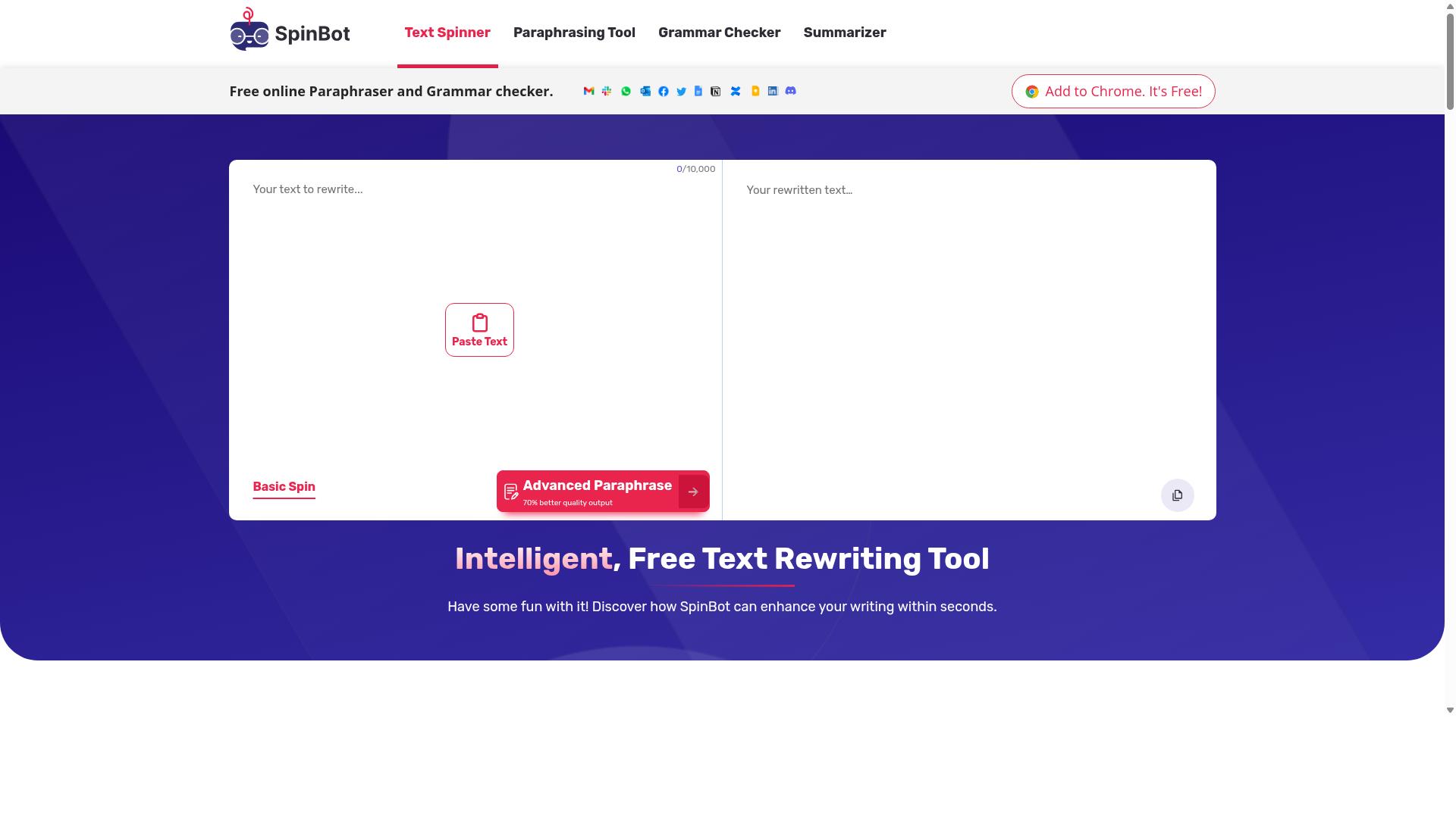 SpinBot website