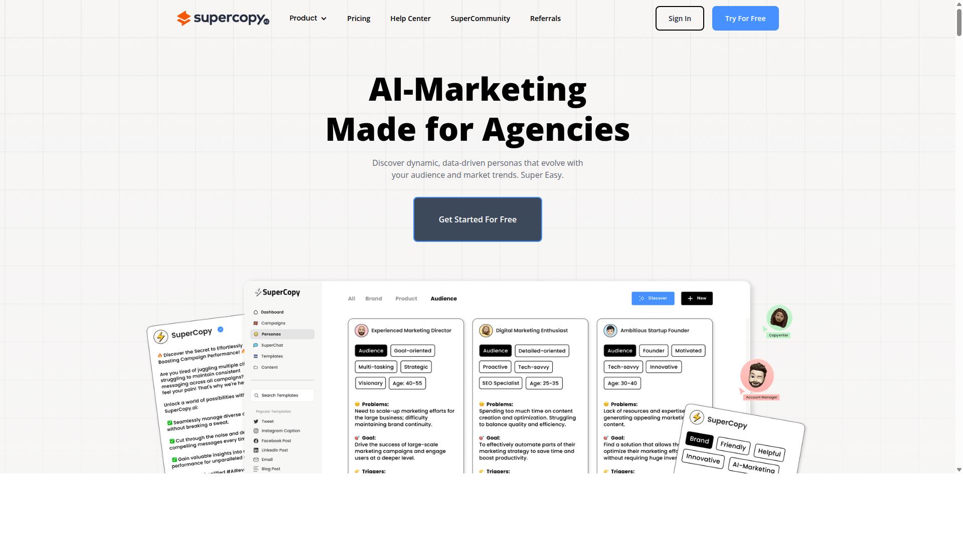 SuperCopy.ai website
