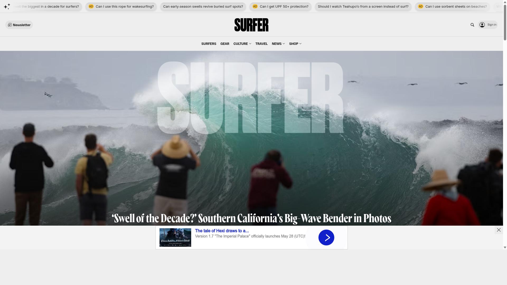 Surfer website