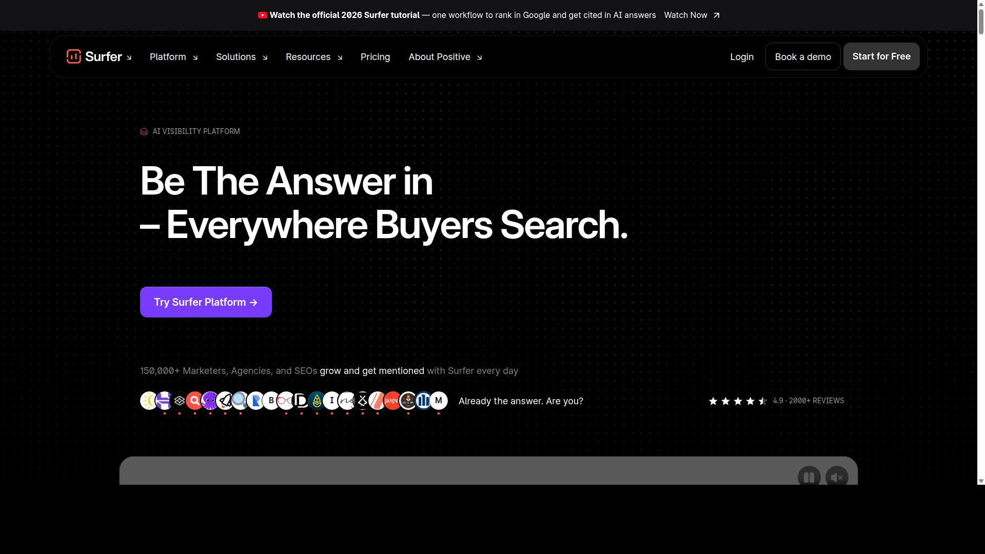 Surfer SEO website