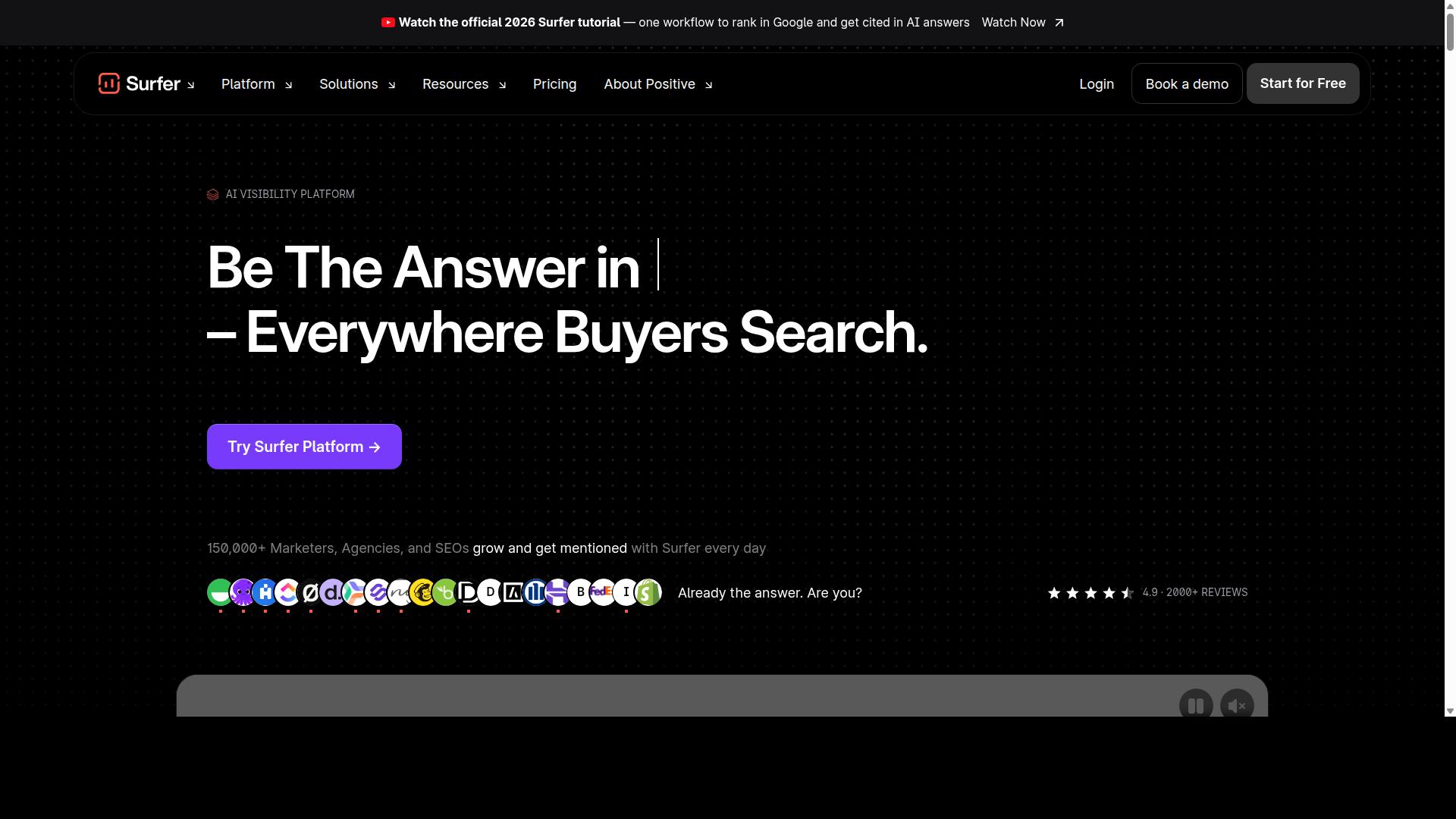 Surfer SEO website