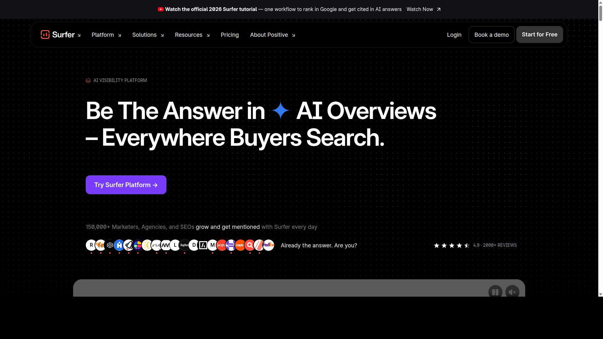 Surfer SEO website