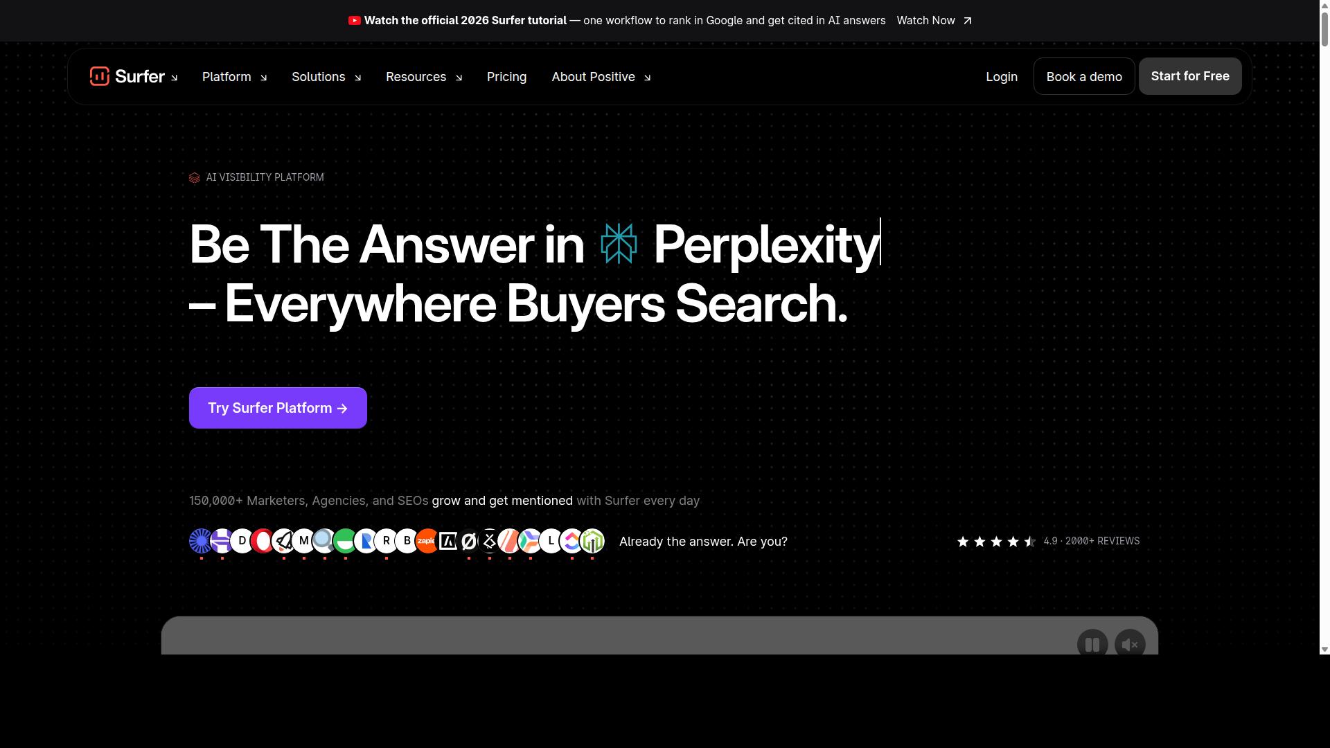 Surfer SEO website