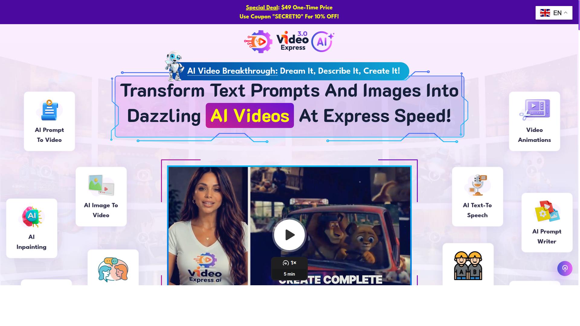 VideoExpress website