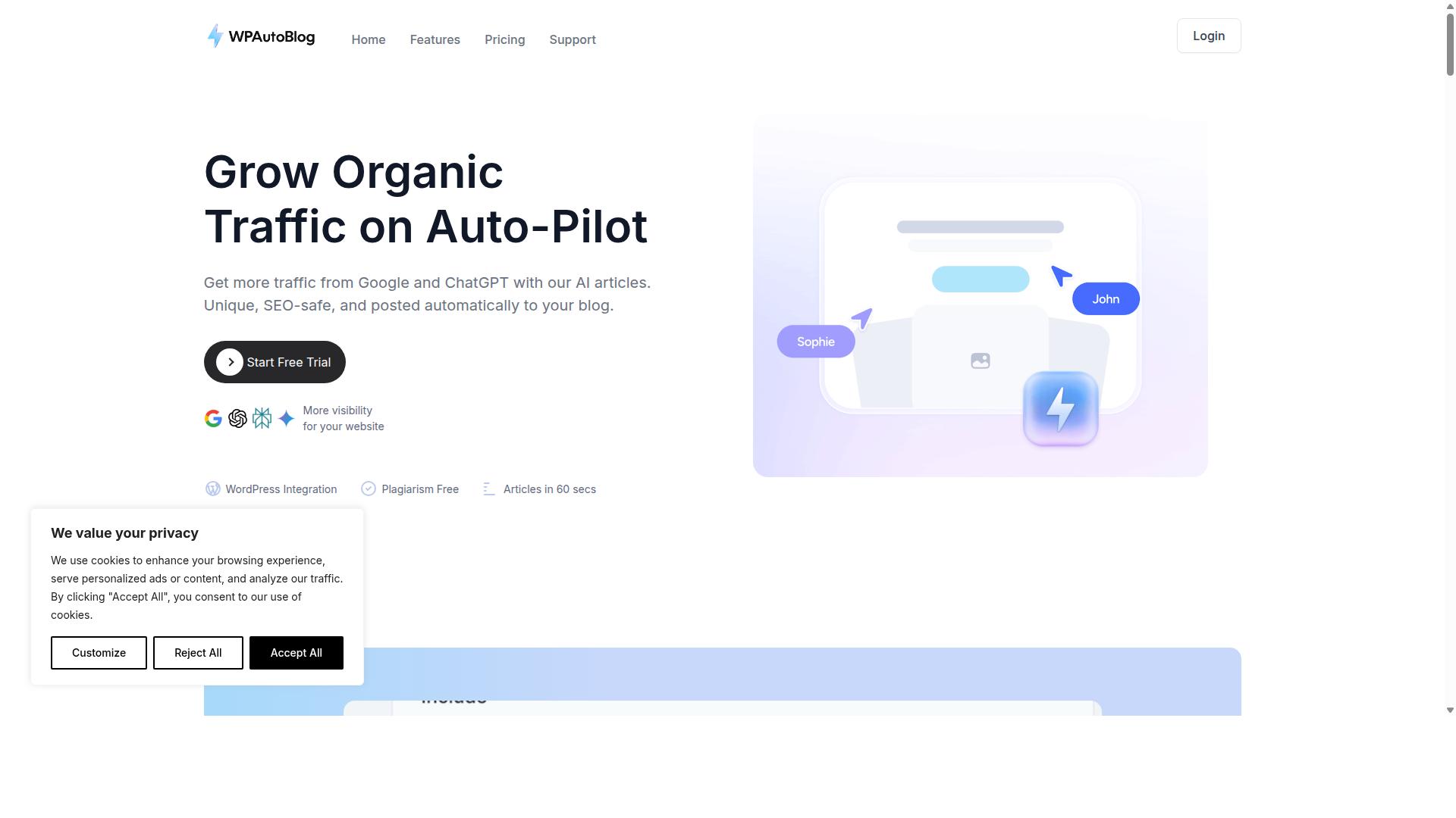 WPAutoBlog website
