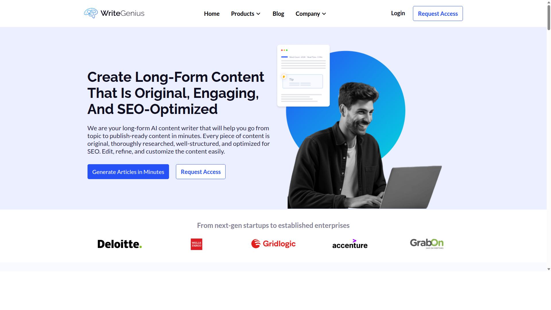 WriteGenius website