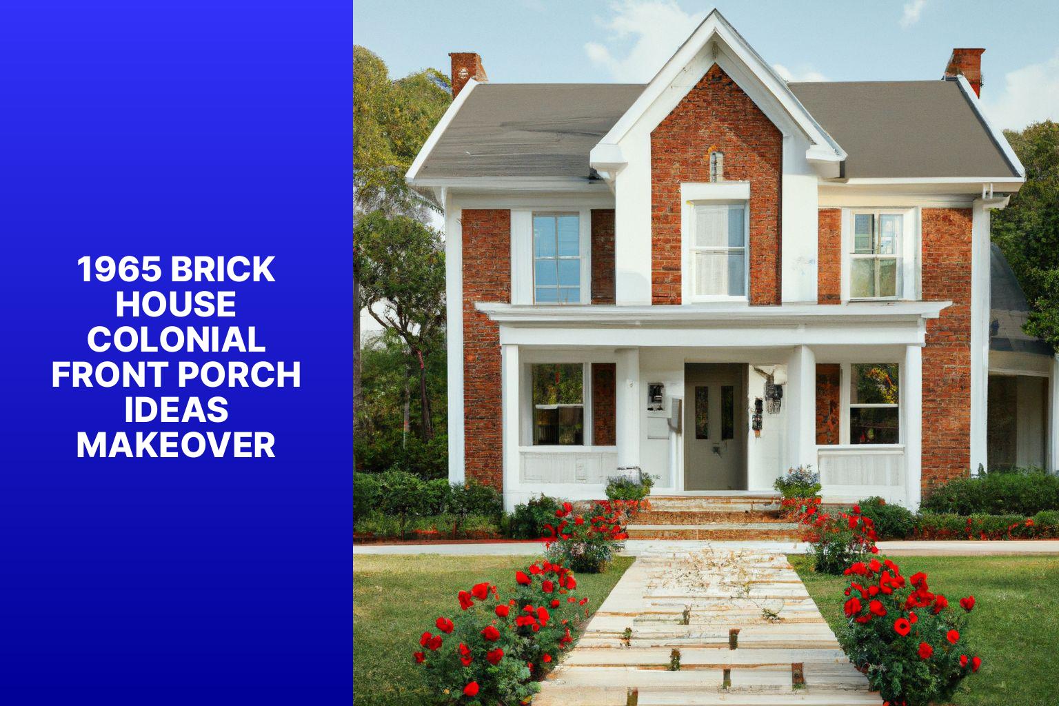 1965 brick house colonial front porch ideas makeover