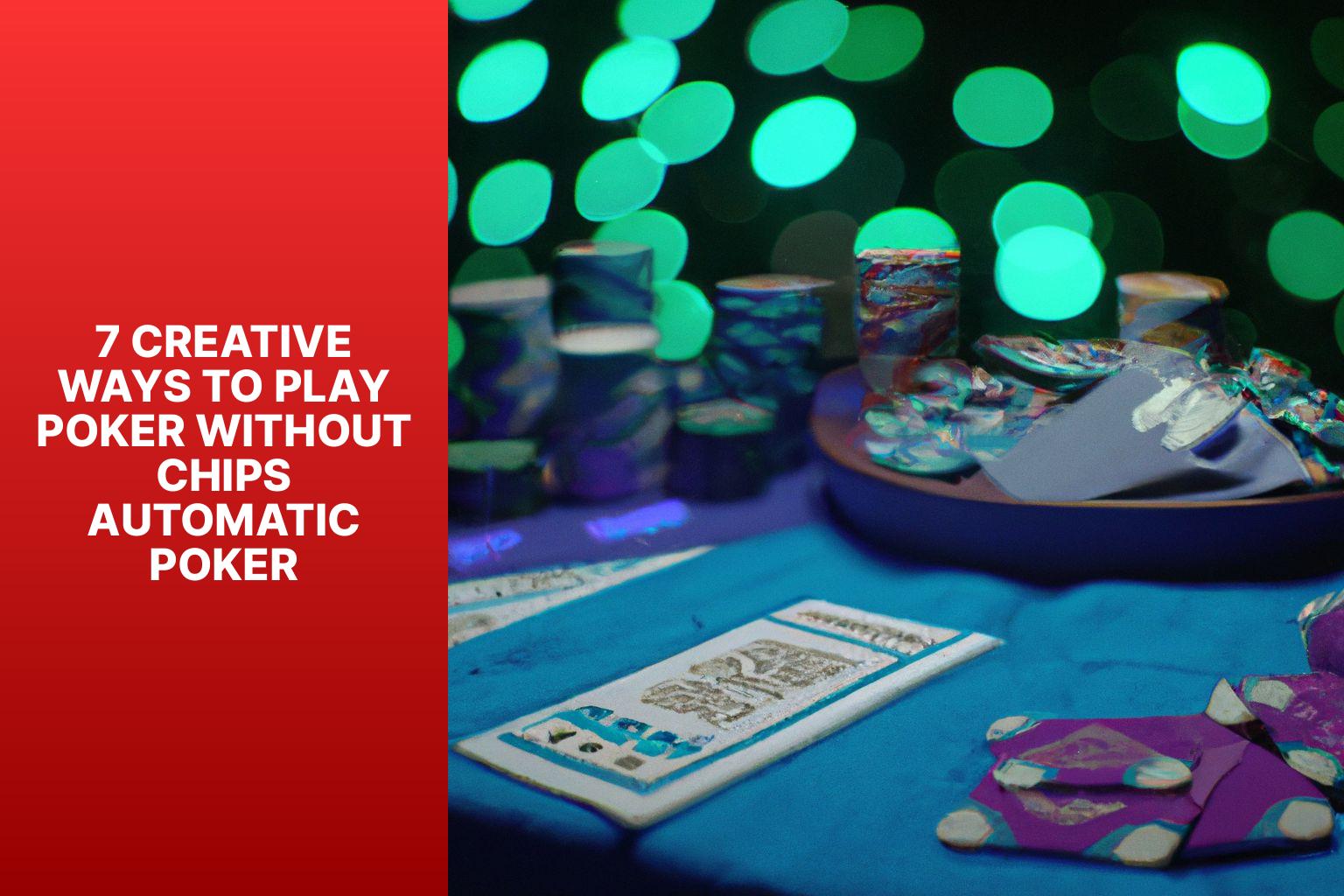 7 Creative Ways to Play Poker Without Chips Automatic Poker