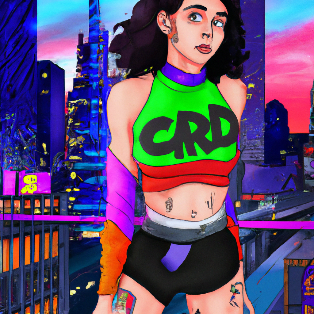 Get Edgy with the 90s Crop Top Look