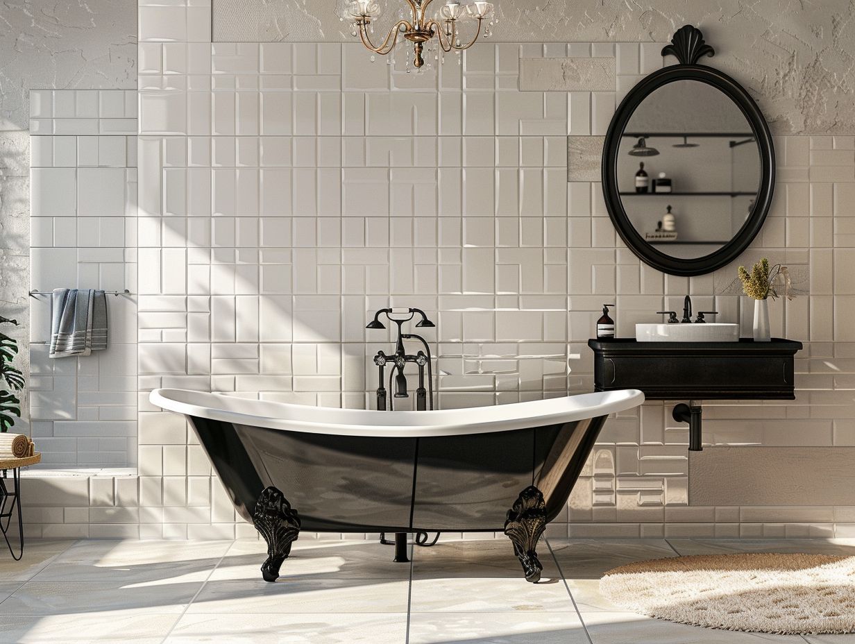 1. What are some budget-friendly bathroom upgrades that can give my bathroom a high-end look?
There are several affordable upgrades that can give your bathroom a high-end look, such as installing new fixtures, updating the lighting, adding a fresh coat of paint, and replacing hardware like towel racks and cabinet handles.

2. Can I achieve a high-end look without breaking the bank?
Absolutely! With strategic planning and budget-friendly upgrades, you can create a luxurious bathroom without overspending. Consider refinishing your existing vanity instead of replacing it, using faux marble or granite countertops, and adding statement pieces like a chandelier or decorative mirrors.

3. How can I make my bathroom look more spacious without a major remodel?
One easy way to make a bathroom feel bigger and more luxurious is by adding a frameless shower enclosure. This not only creates a sleek and modern look, but it also allows for more natural light to flow through the space.

4. Is it possible to achieve a high-end look with basic tiles?
Yes, it is! You can make basic tiles look more expensive by using a contrasting grout color, arranging them in a unique pattern like herringbone or chevron, or adding a border of decorative tiles. These simple upgrades can elevate the look of your bathroom without breaking the bank.

5. What are some inexpensive ways to add storage in a bathroom?
Adding storage doesn't have to be expensive. Consider installing floating shelves, using decorative baskets or bins, or incorporating storage solutions like a tiered tray or wall-mounted cabinet. These options not only provide additional storage but can also add a touch of style to your bathroom.

6. Can I achieve a cohesive and high-end look by mixing different materials in my bathroom?
Yes, mixing materials can add visual interest and depth to your bathroom design. For example, pairing marble countertops with a wood vanity or using different types of tiles on the floor and walls can create a luxurious and cohesive look without breaking the bank. Just be sure to choose materials with similar color tones to maintain a cohesive aesthetic.