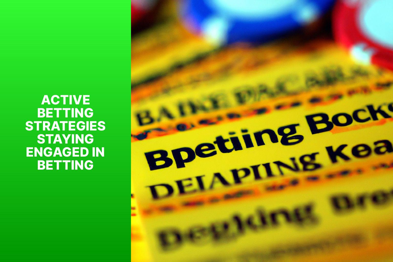 Active Betting Strategies Staying Engaged in Betting