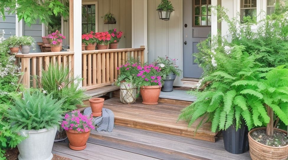 Back porch with steps