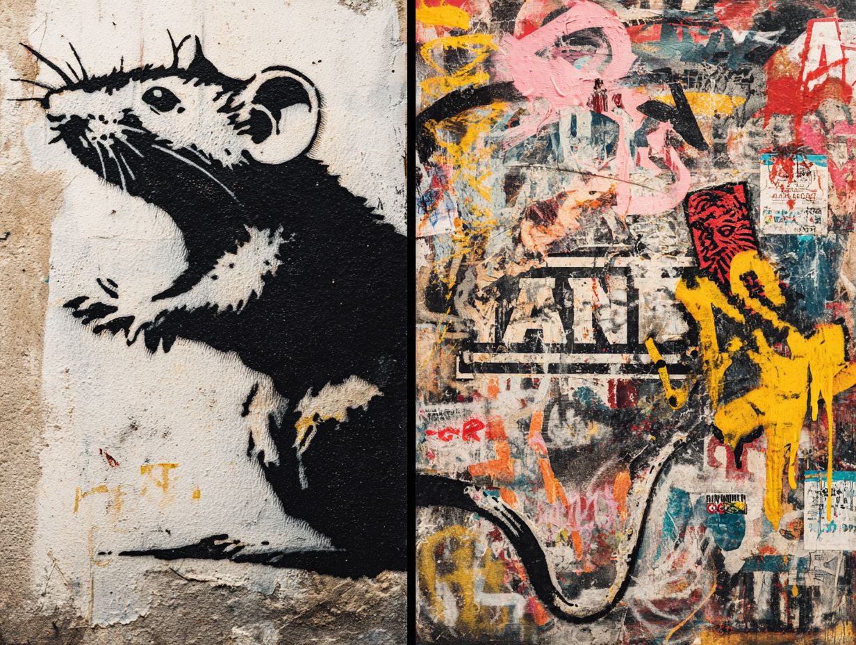 What Are the Similarities and Differences Between Banksy and Basquiat's Art?