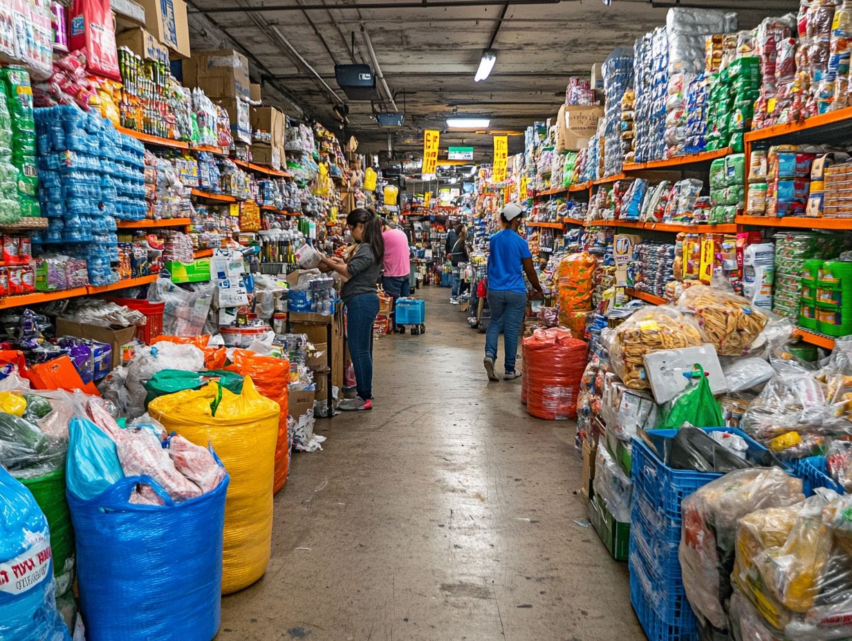 A selection of items found in bin stores