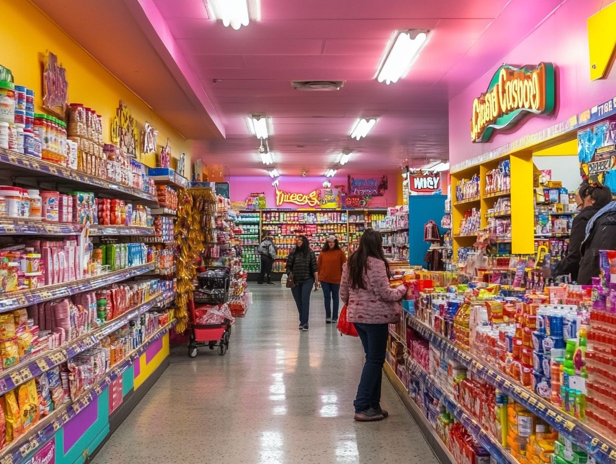 Online Search - A visual representation of using online tools to find dollar stores.
