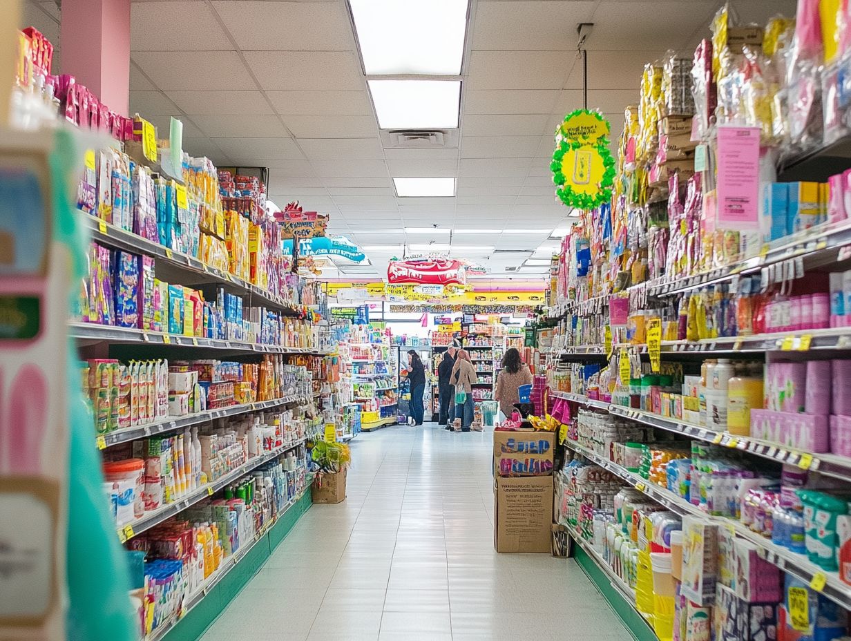 An overview of shopping options at the Bin Store.