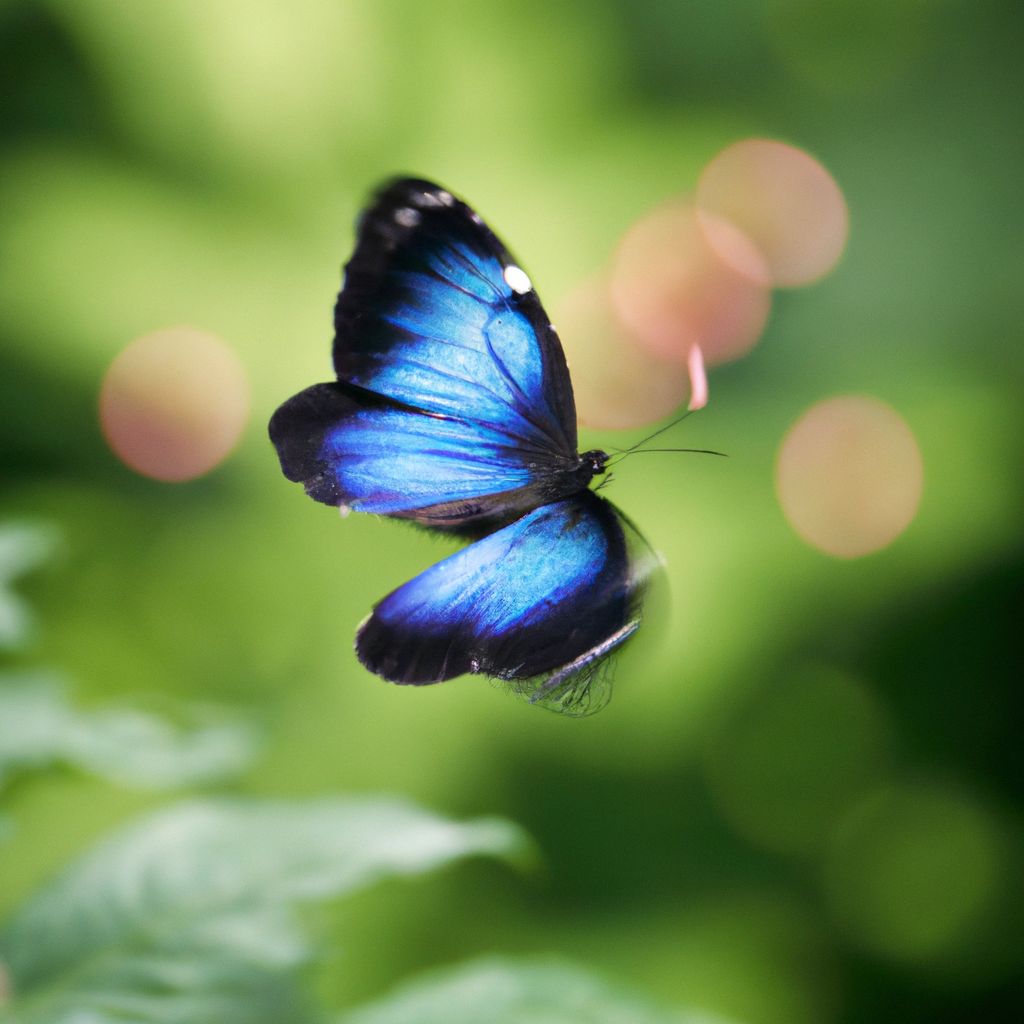 Black with Blue Spots Butterfly