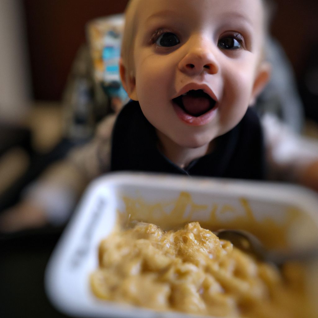 Can 9 month old eAt mac and cheese