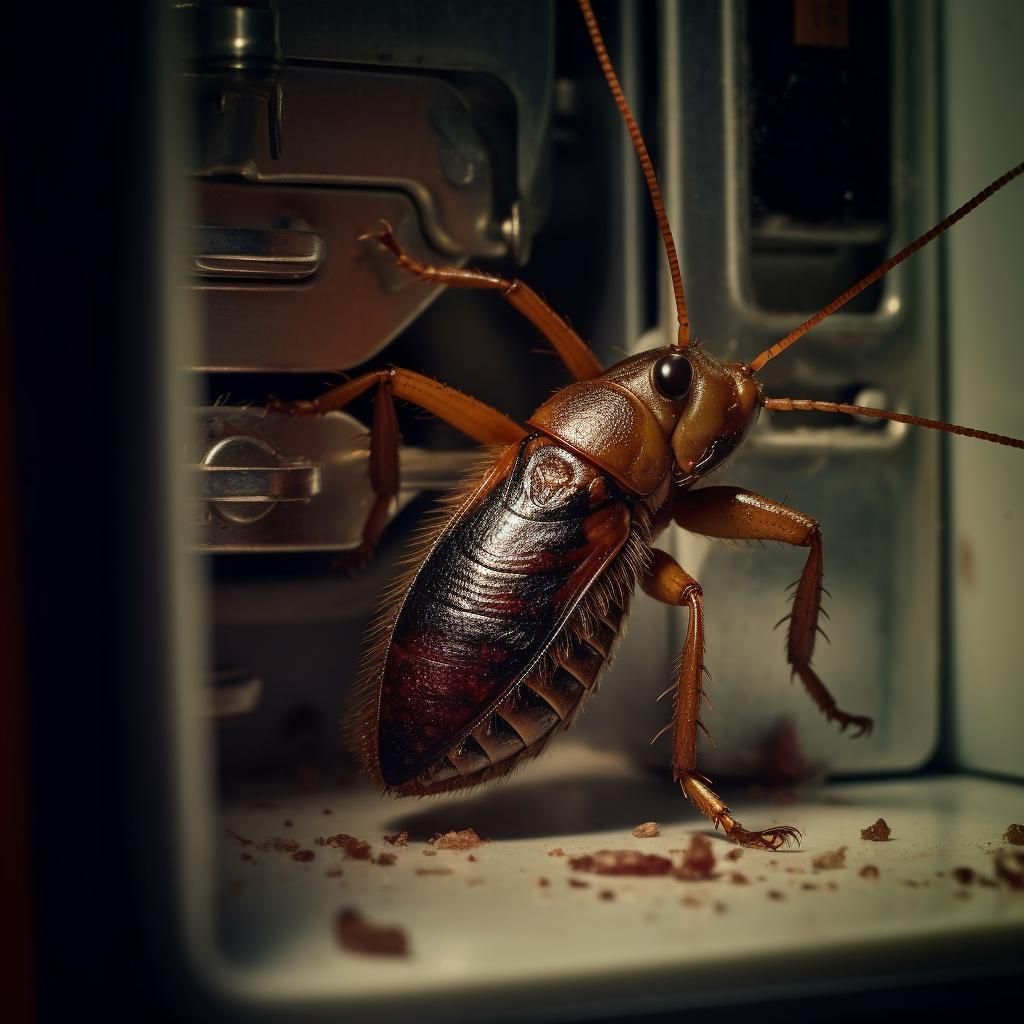 Can cockroaches damage fridge