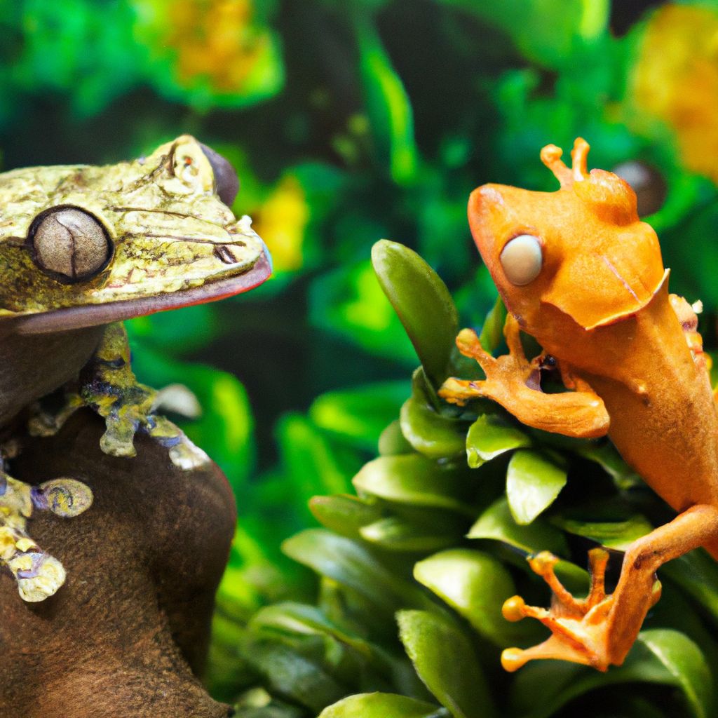 Can you put a tree frog with a crested gecko