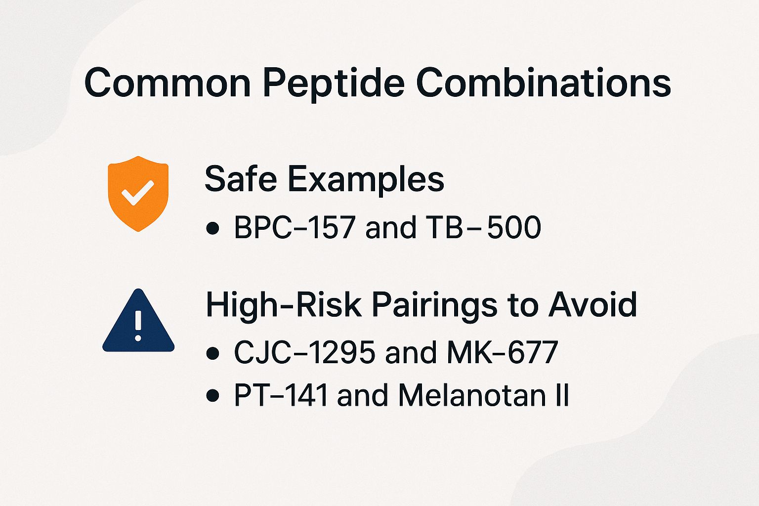 Exciting peptide combinations for vaccines