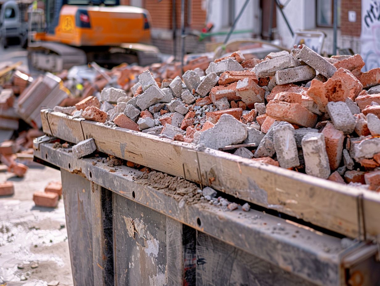 Concrete And Brick Disposal With Dumpster Rentals Columbia Area - Waste ...