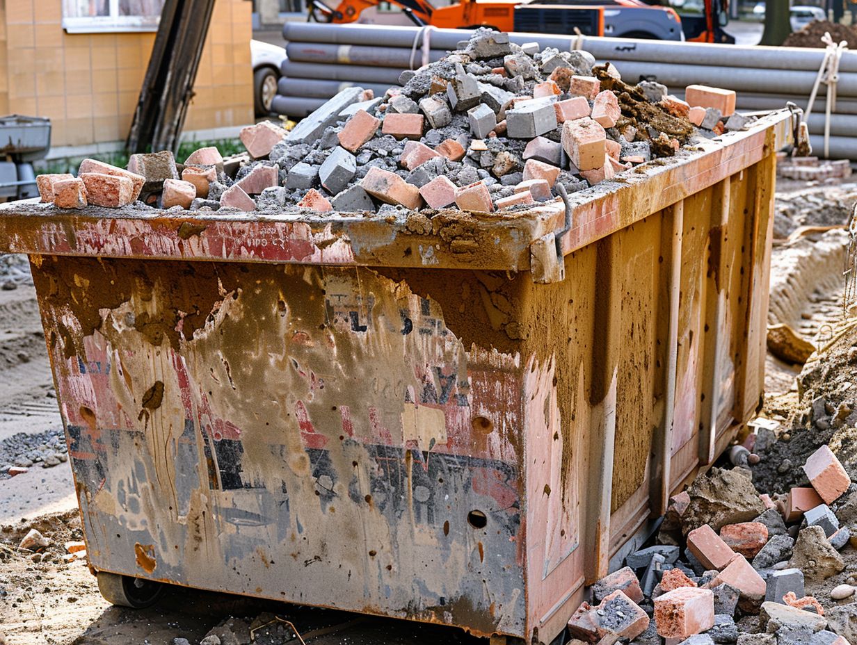 Concrete And Brick Disposal With Dumpster Rentals Columbia Area - Waste ...