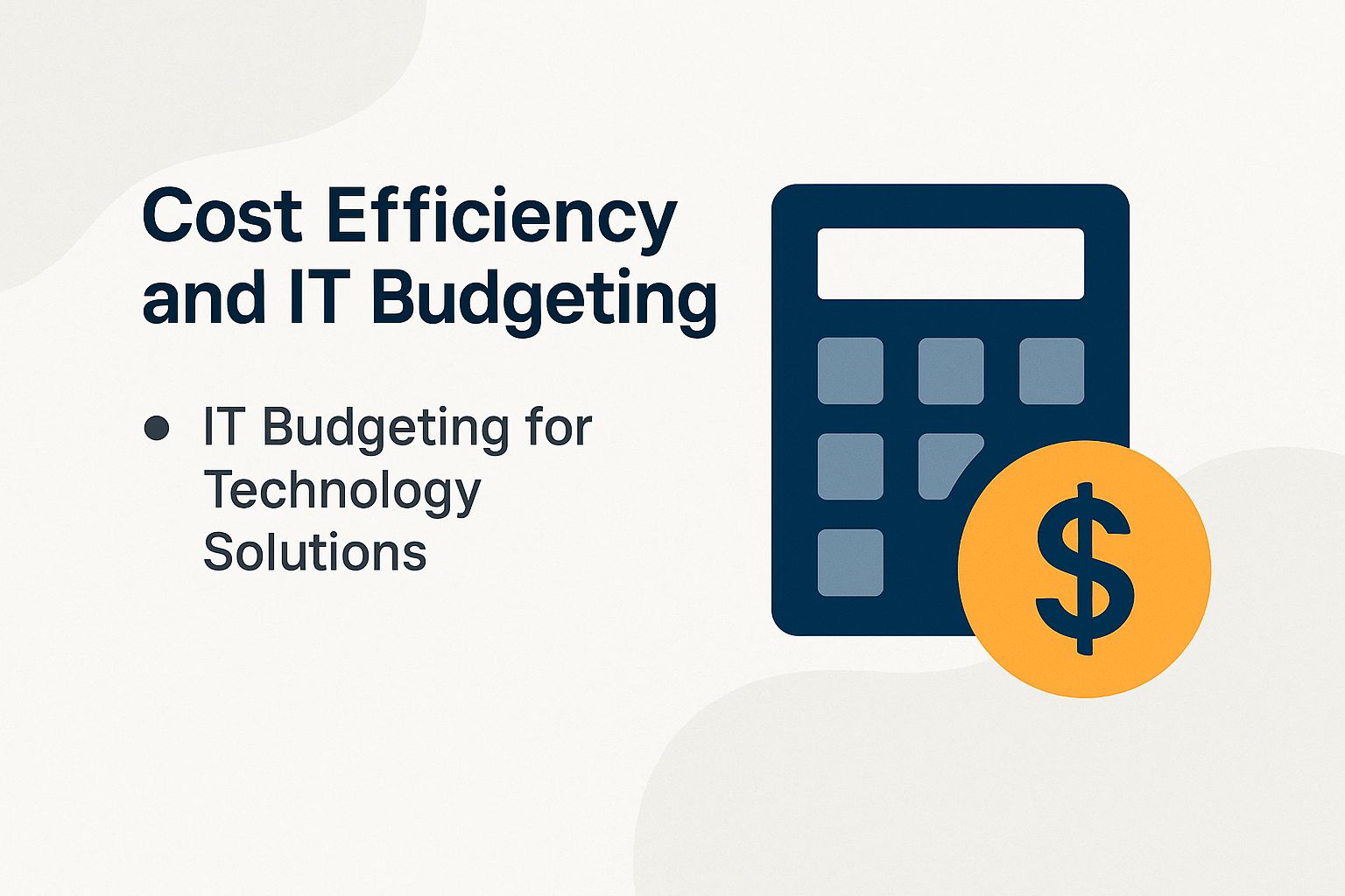 Cost Efficiency and IT Budgeting
