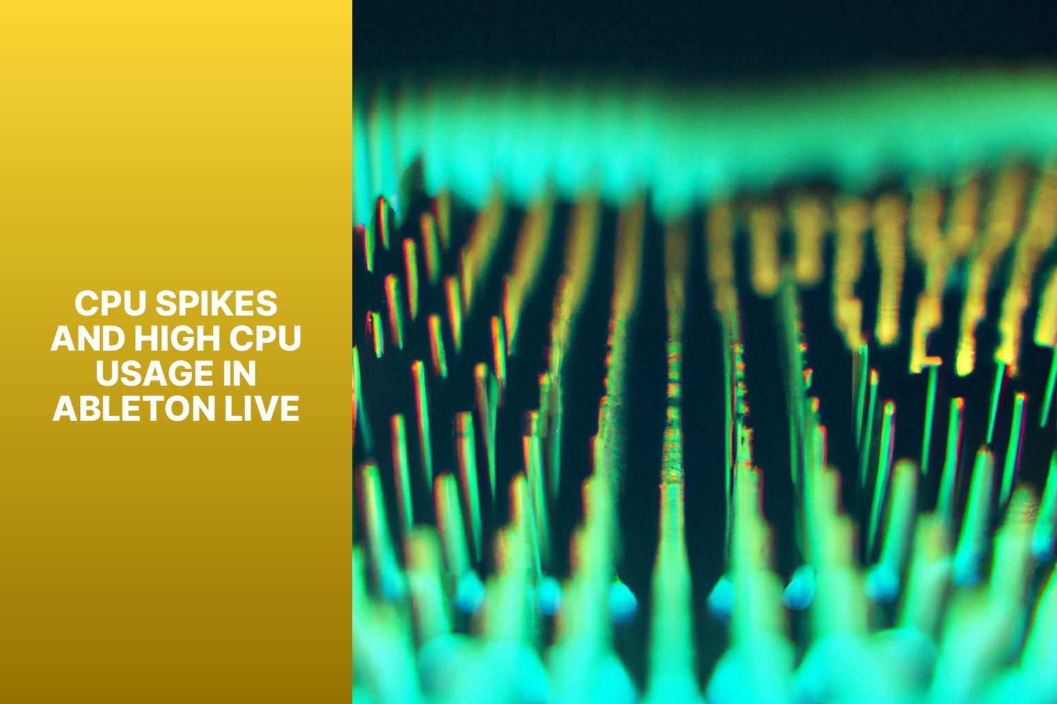 CPU spikes and high CPU usage in Ableton Live