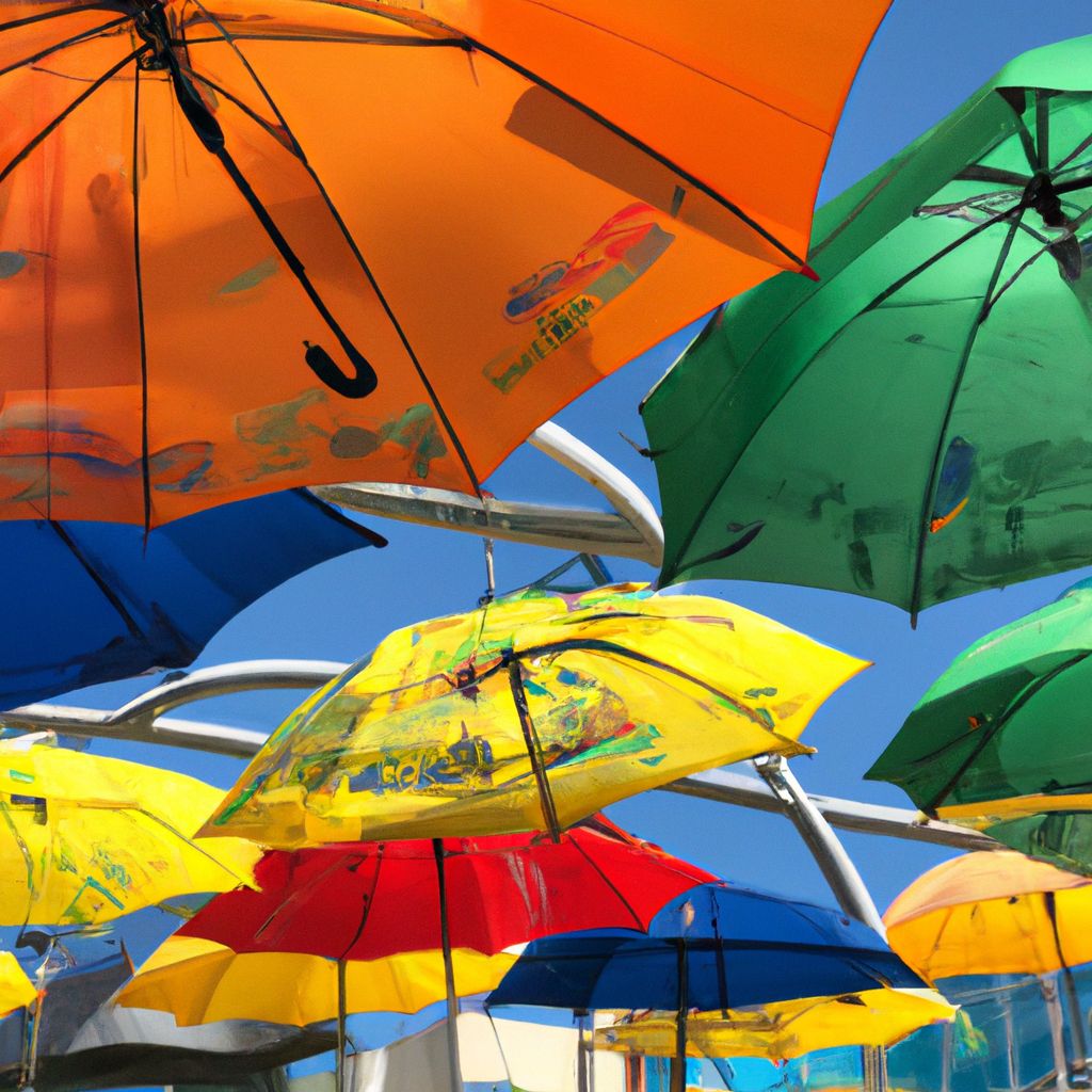 Custom branded outdoor umbrellas