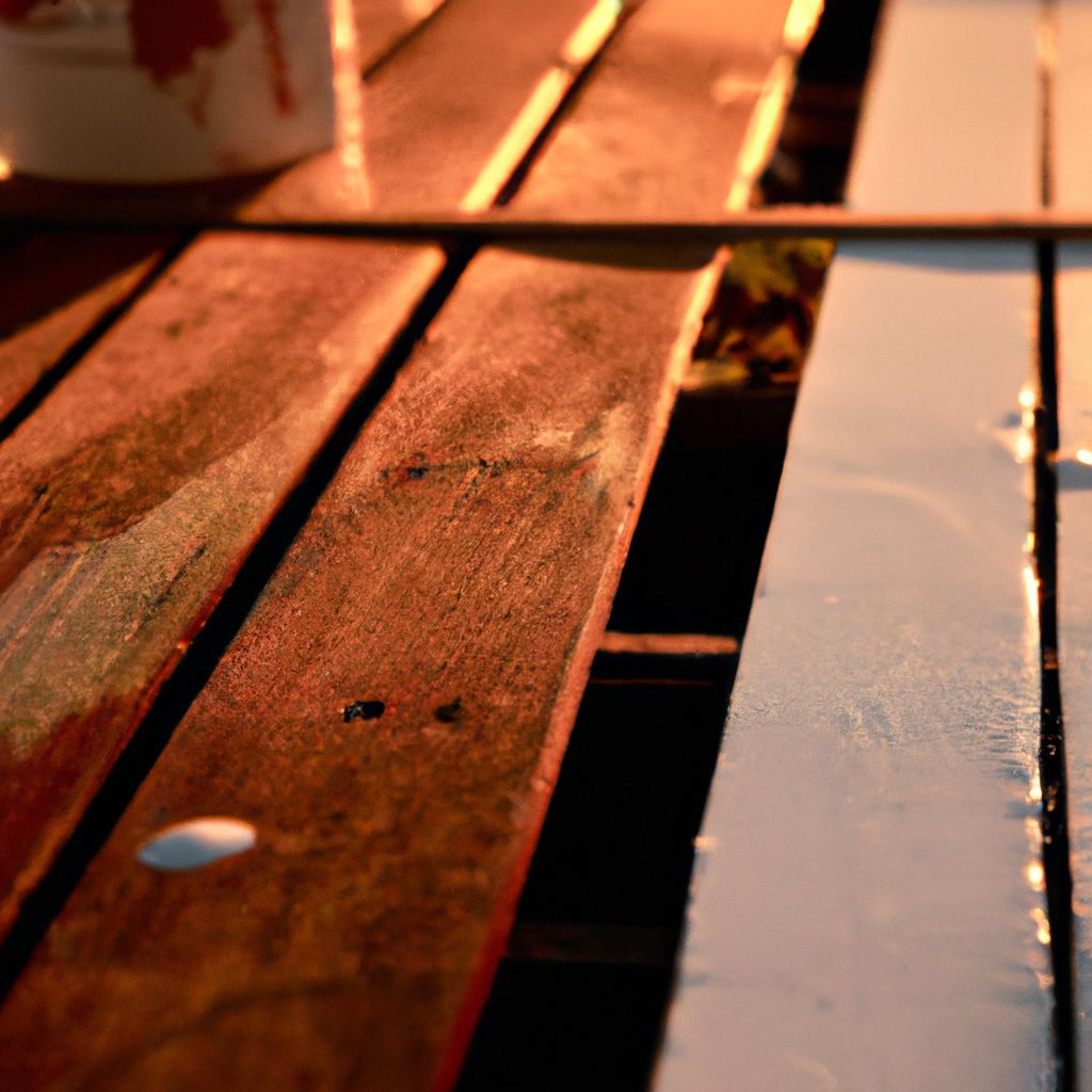 Deck staining