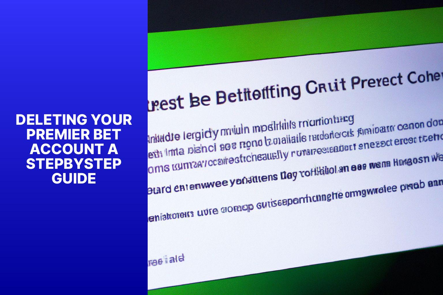 Deleting Your Premier Bet Account A StepbyStep Guide
